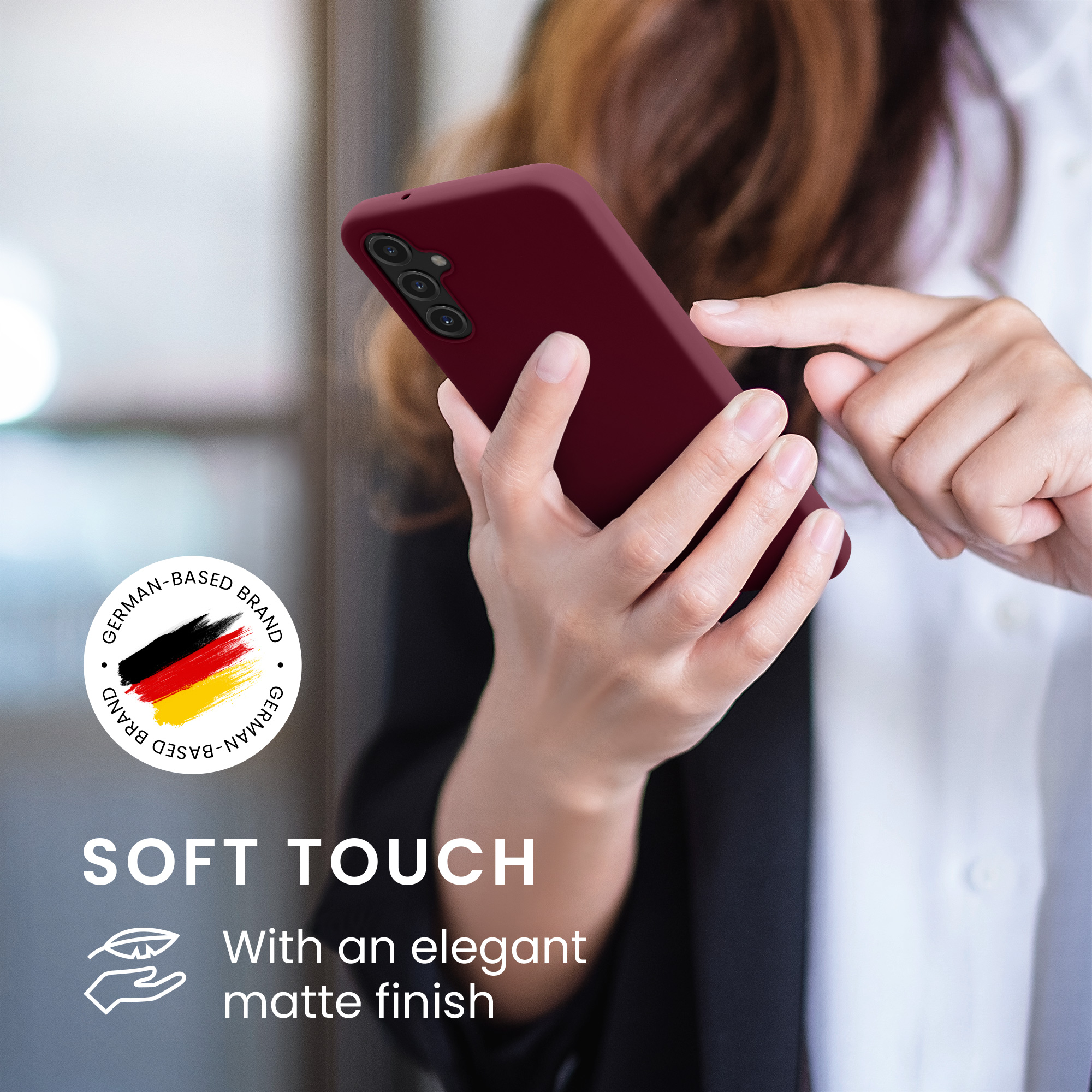 Kryt na mobil Samsung Galaxy A14 5G kwmobile TPU Bordeaux fialová