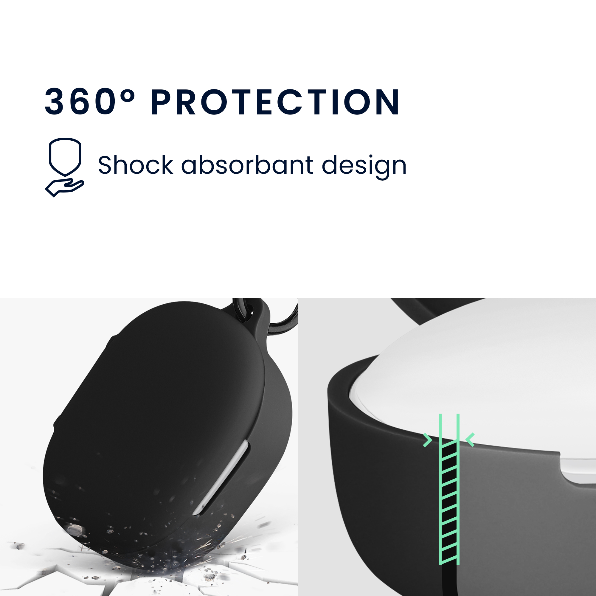 Silikonový obal nabíjecí pouzdro sluchátka Xiaomi Redmi Buds 4 Lite černá kwmobile