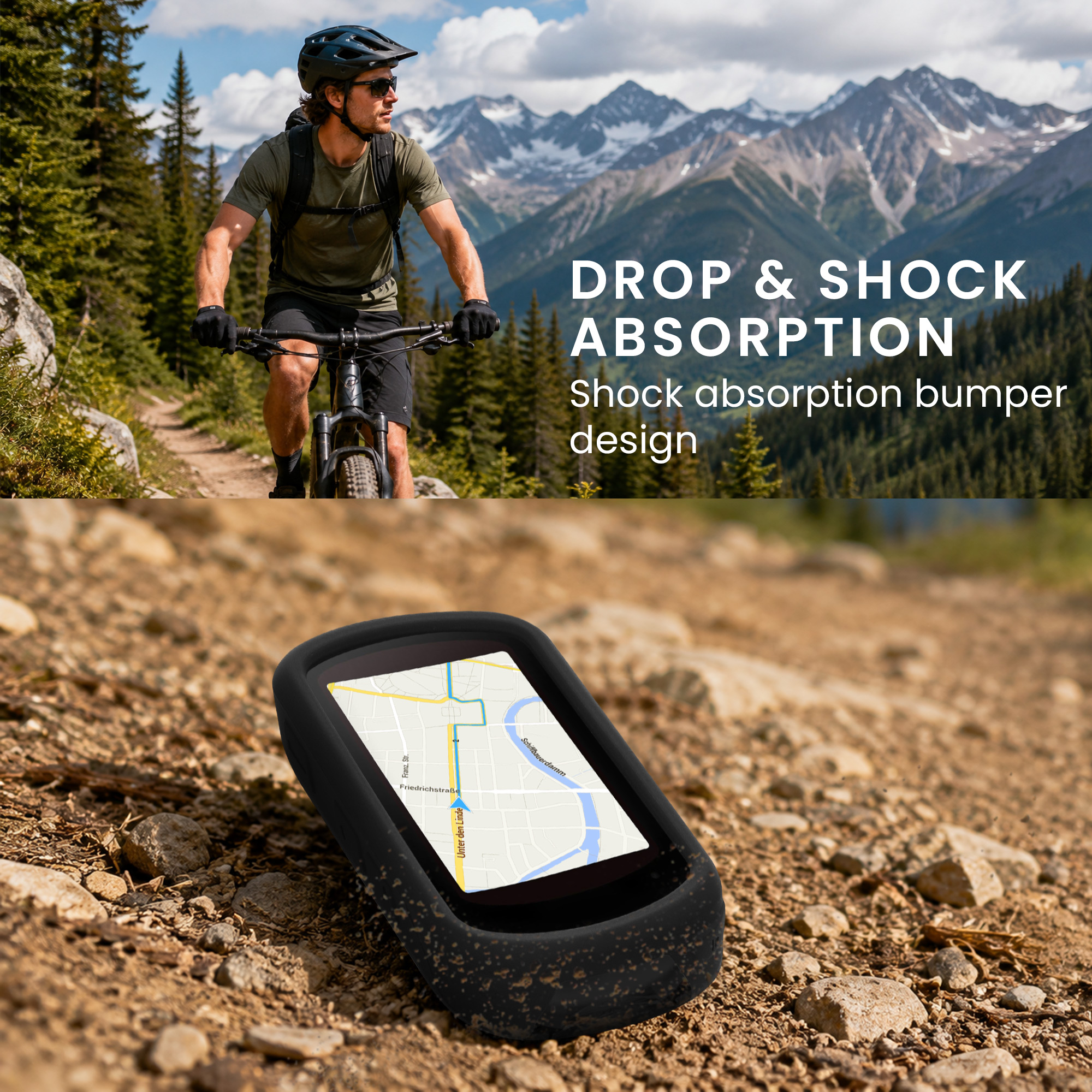 Silikonové pouzdro cyklo GPS Garmin Edge 840 / Edge 540 kwmobile modrá