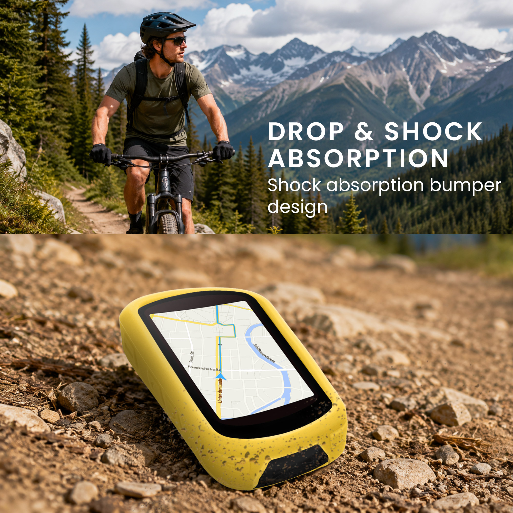 Silikonové pouzdro cyklo GPS Garmin Edge 840 / Edge 540 kwmobile tmavě modrá