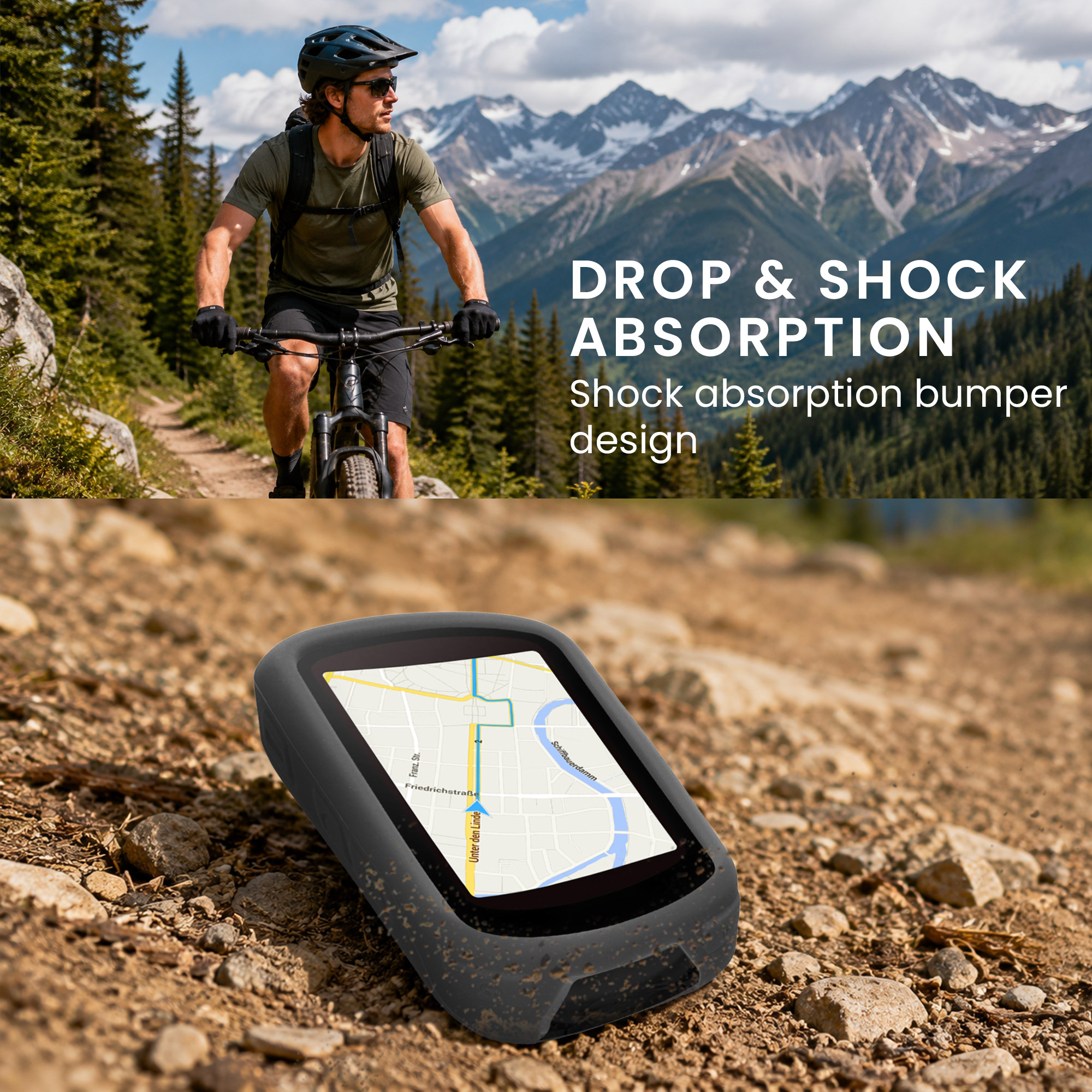 Silikonové pouzdro cyklo GPS Garmin Edge 840 / Edge 540 kwmobile černá