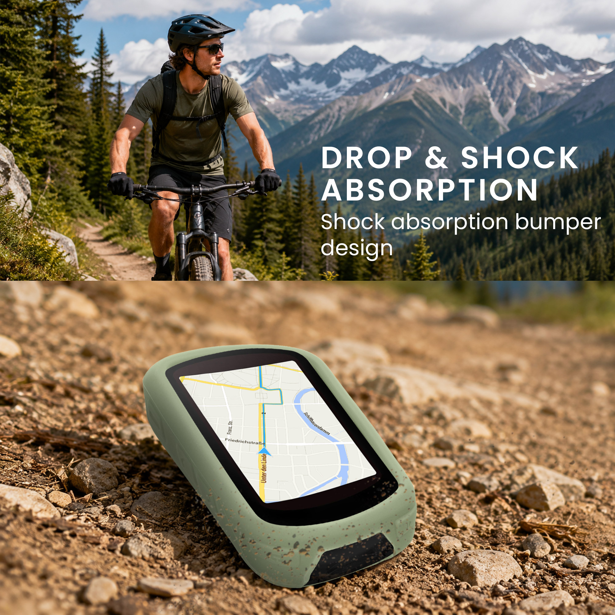 Silikonové pouzdro cyklo GPS Garmin Edge 840 / Edge 540 kwmobile průhledná
