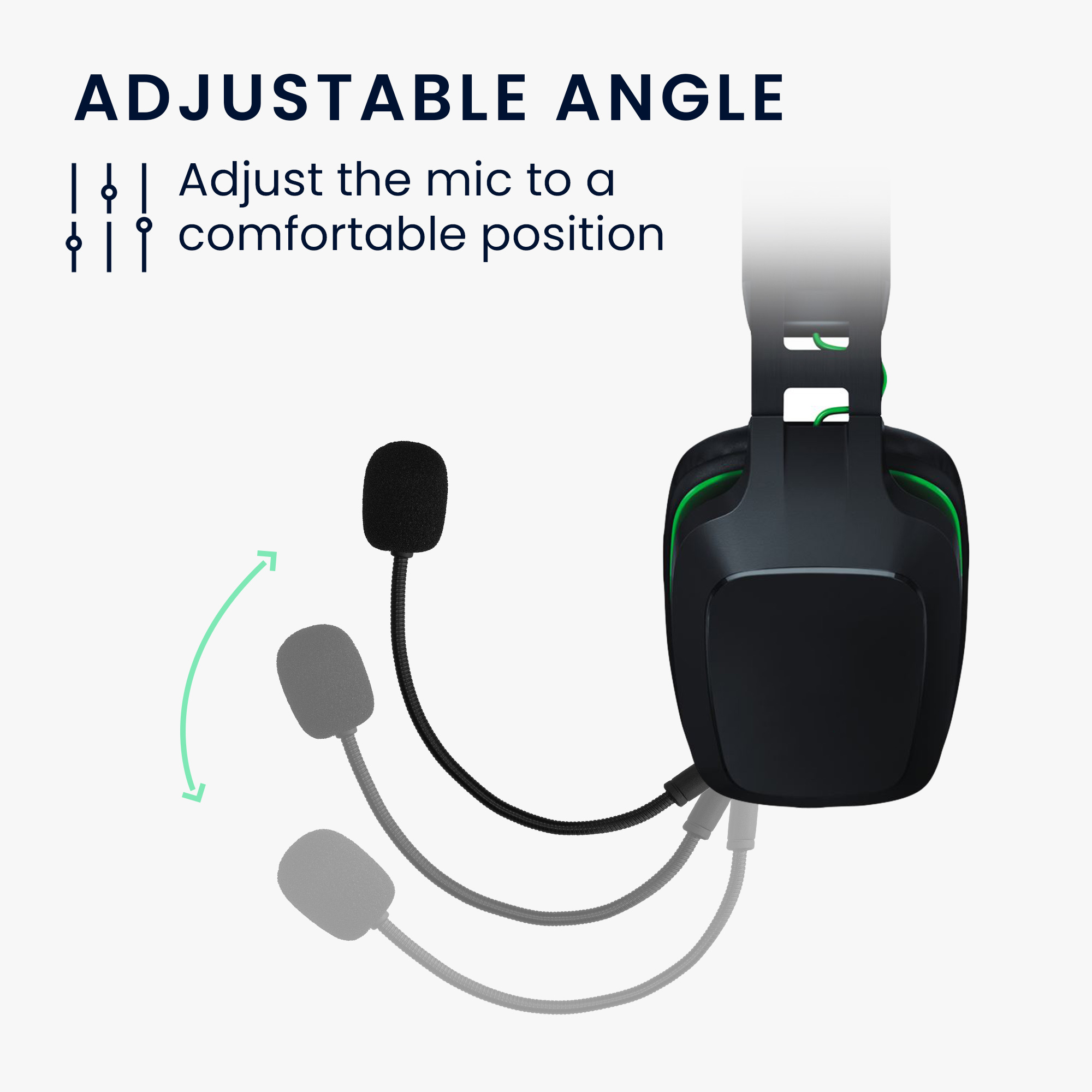 Náhradní mikrofon herní headset Razer Electra V2 / Electra V1 kwmobile černý