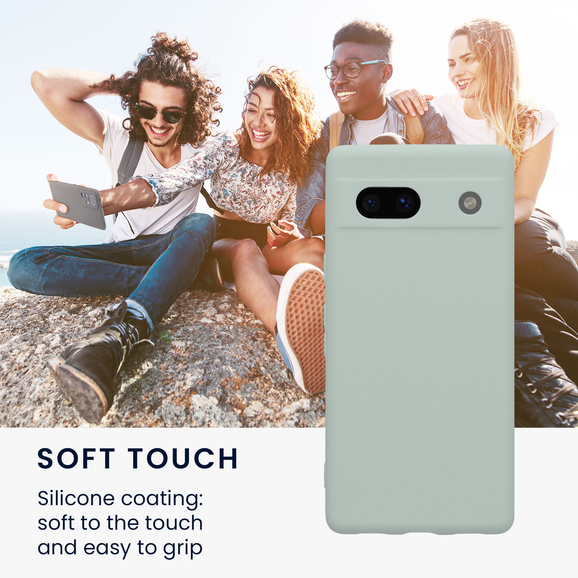 Pouzdro pro Google Pixel 7a kwmobile tenké TPU - světle mátová
