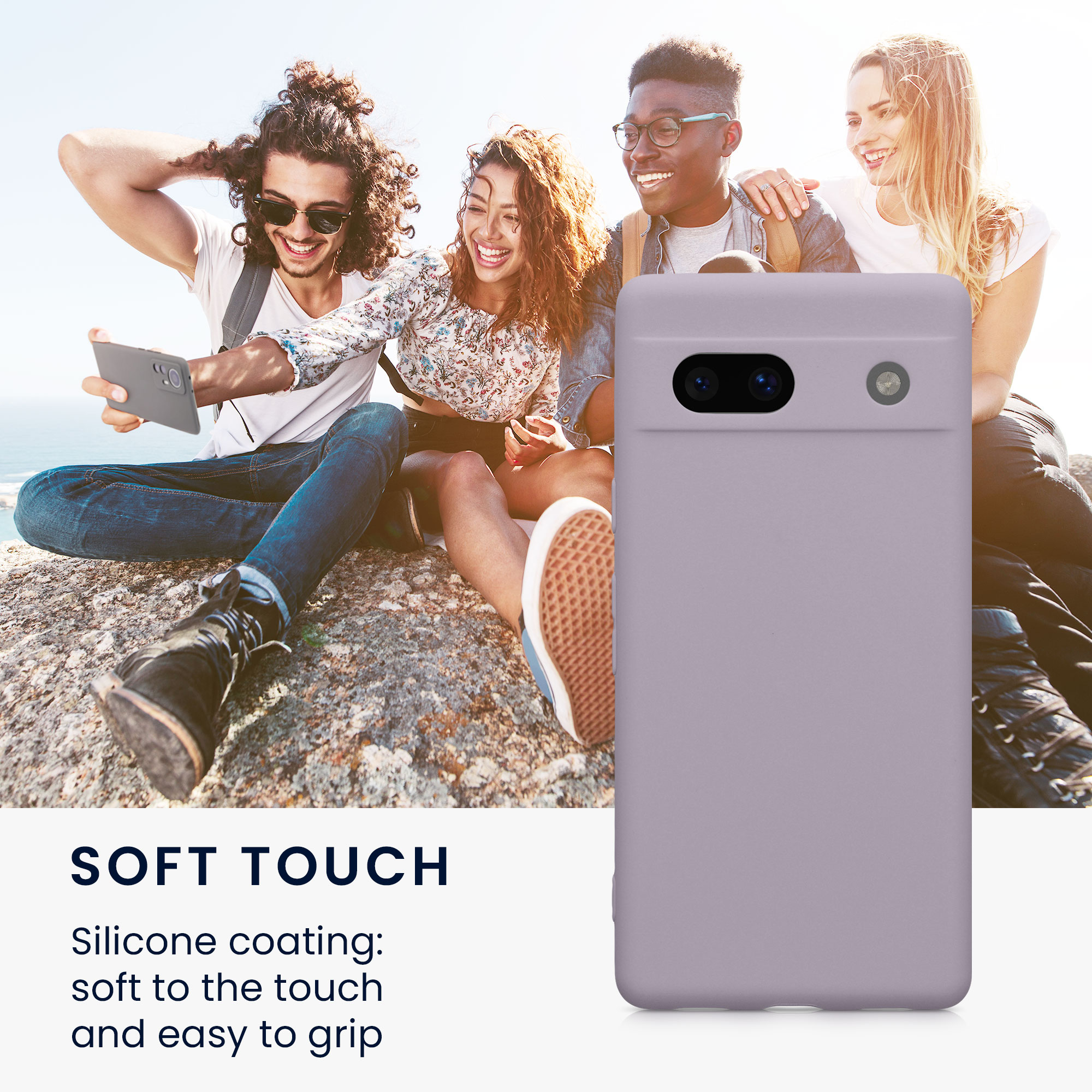 TPU kryt kwmobile Google Pixel 7a - levandulový