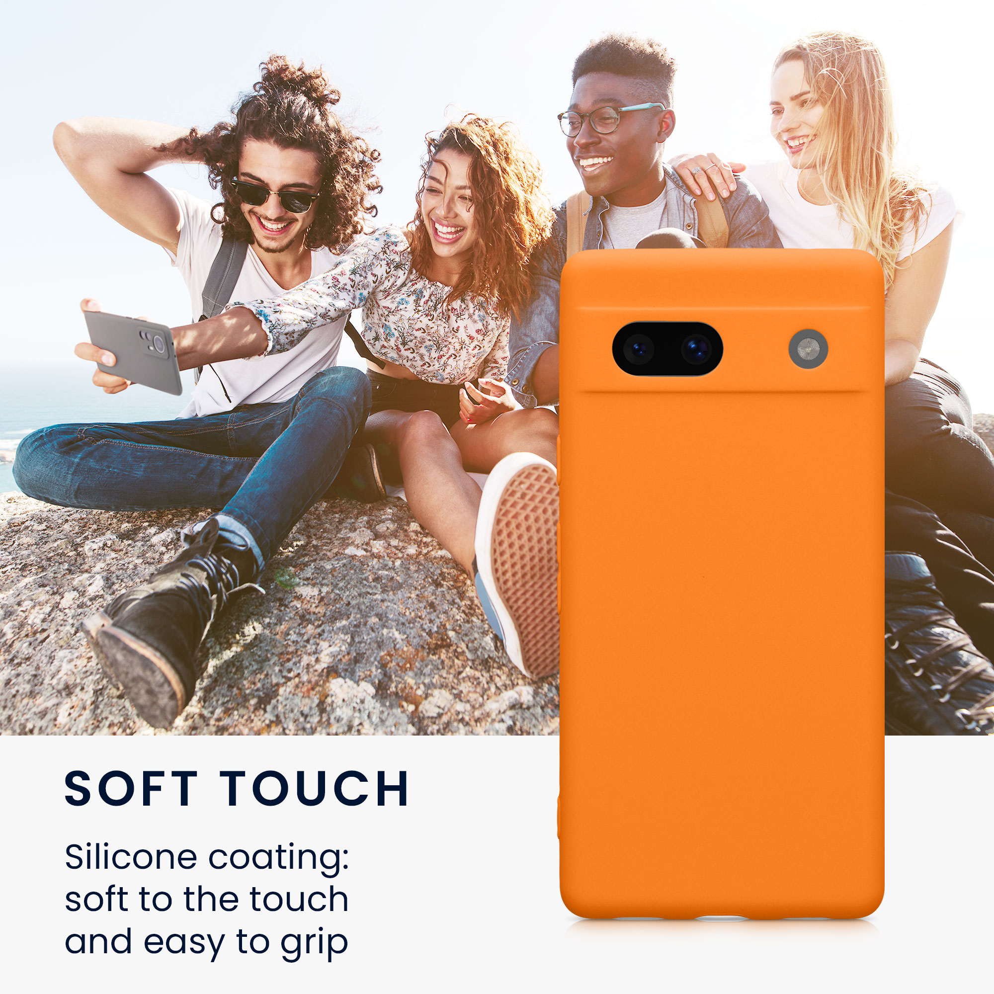 TPU kryt kwmobile Google Pixel 7a - ovocně oranžový