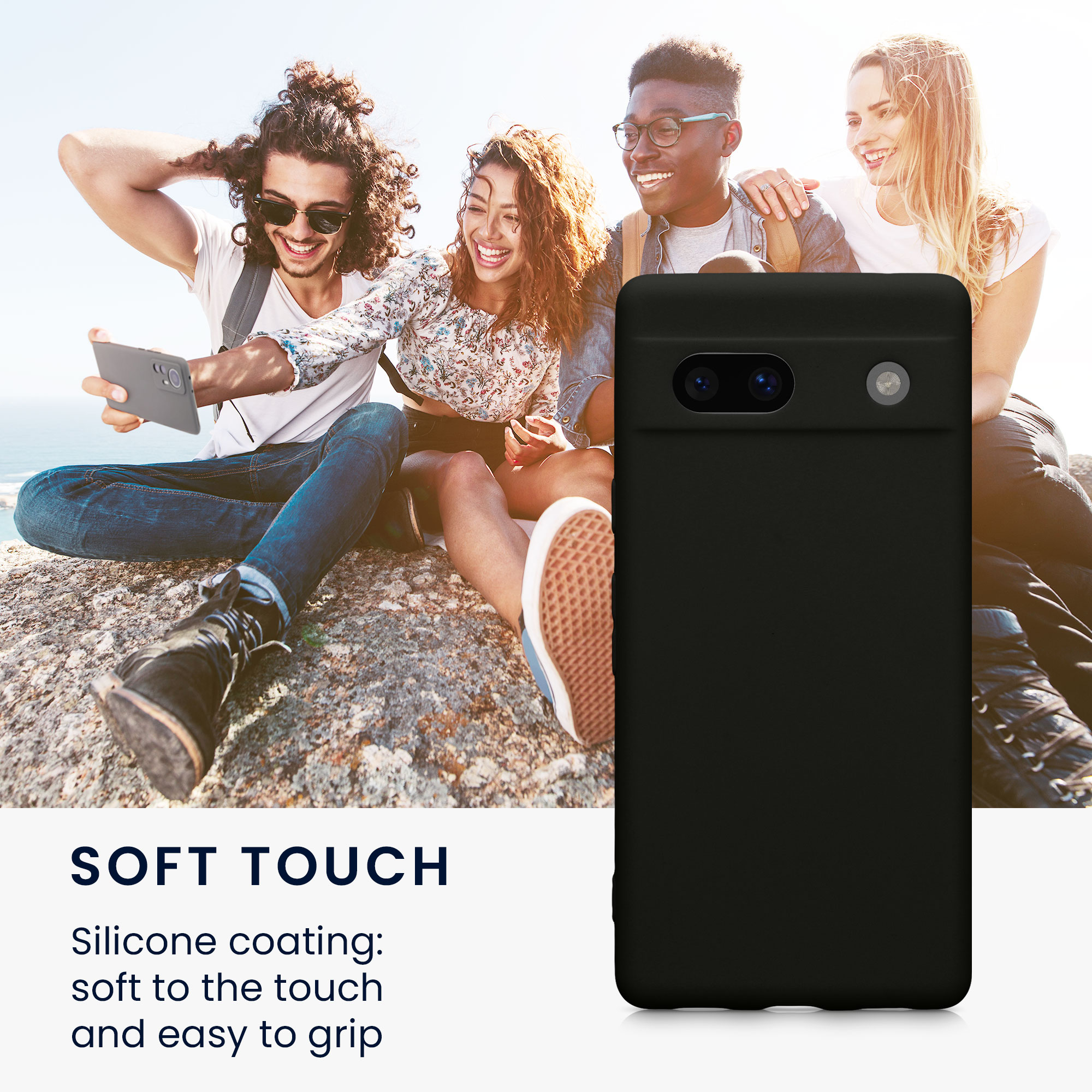 TPU kryt kwmobile Google Pixel 7a - Black Matte