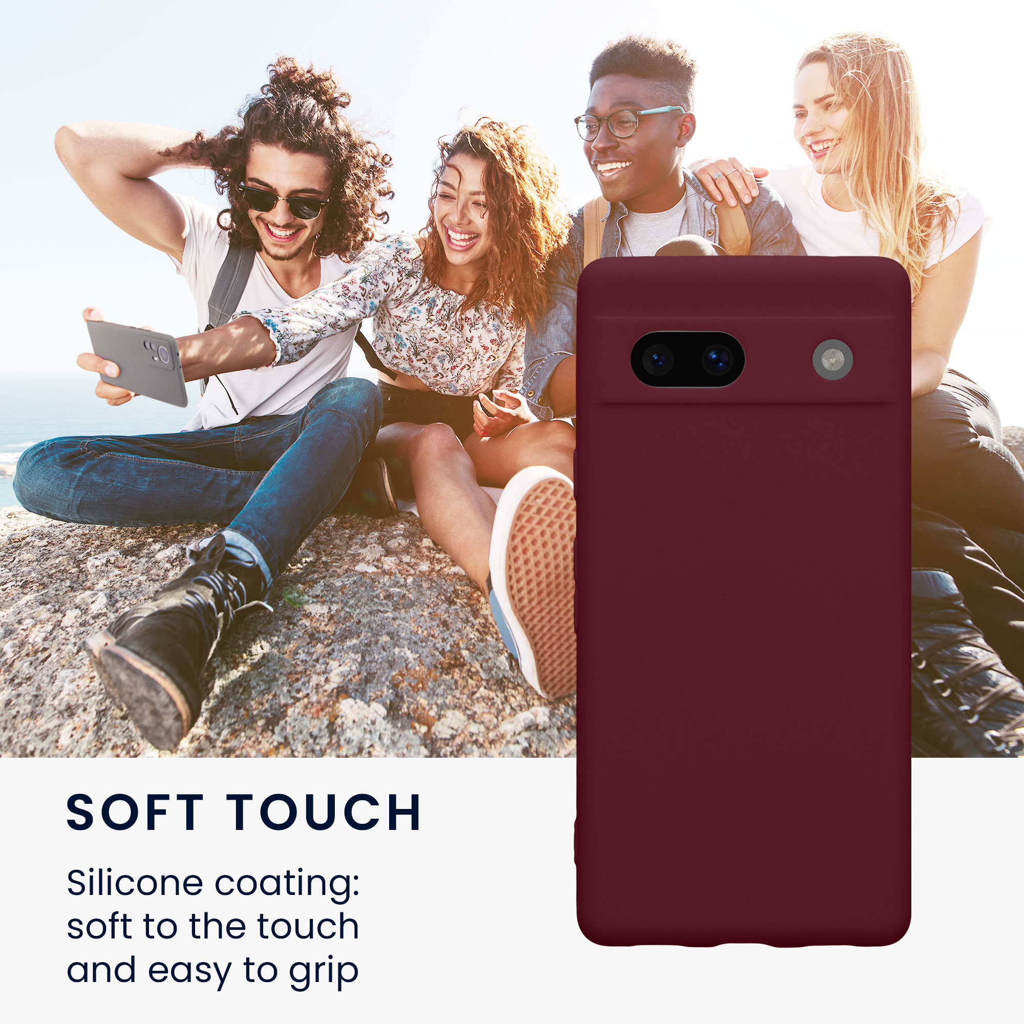 TPU kryt kwmobile Google Pixel 7a - vínově fialový