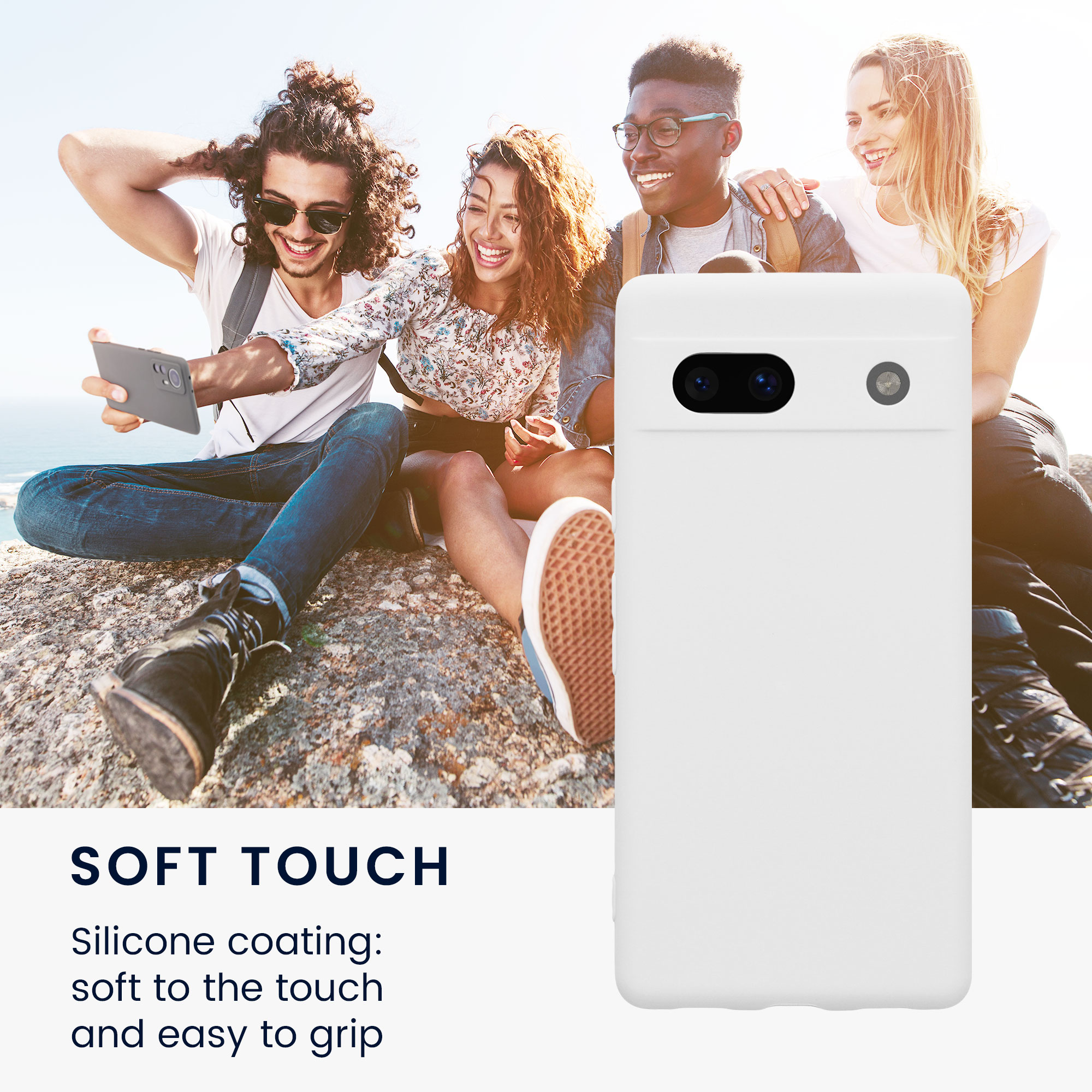 TPU kryt kwmobile Google Pixel 7a - White Matte