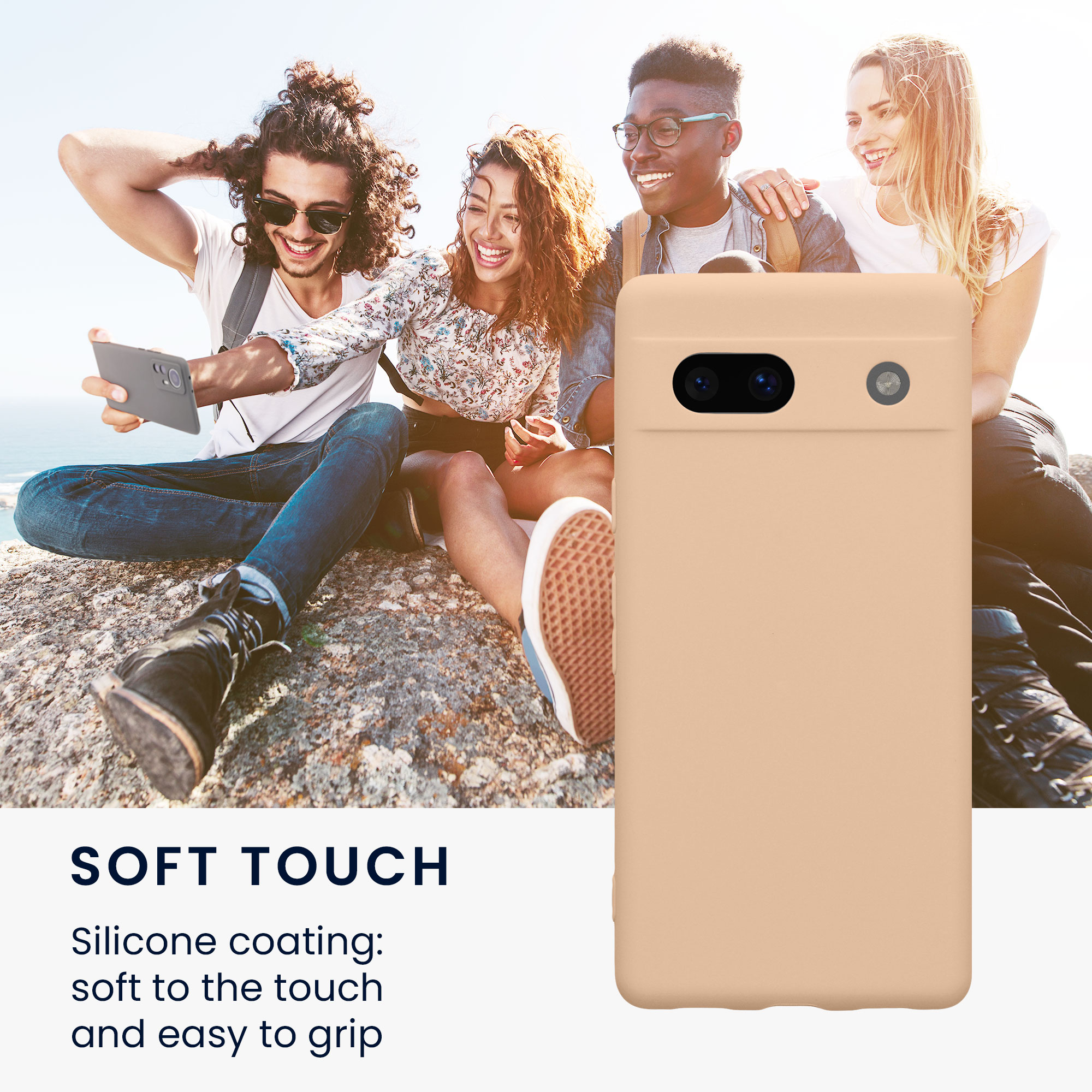 TPU kryt kwmobile Google Pixel 7a - Pastel Peach