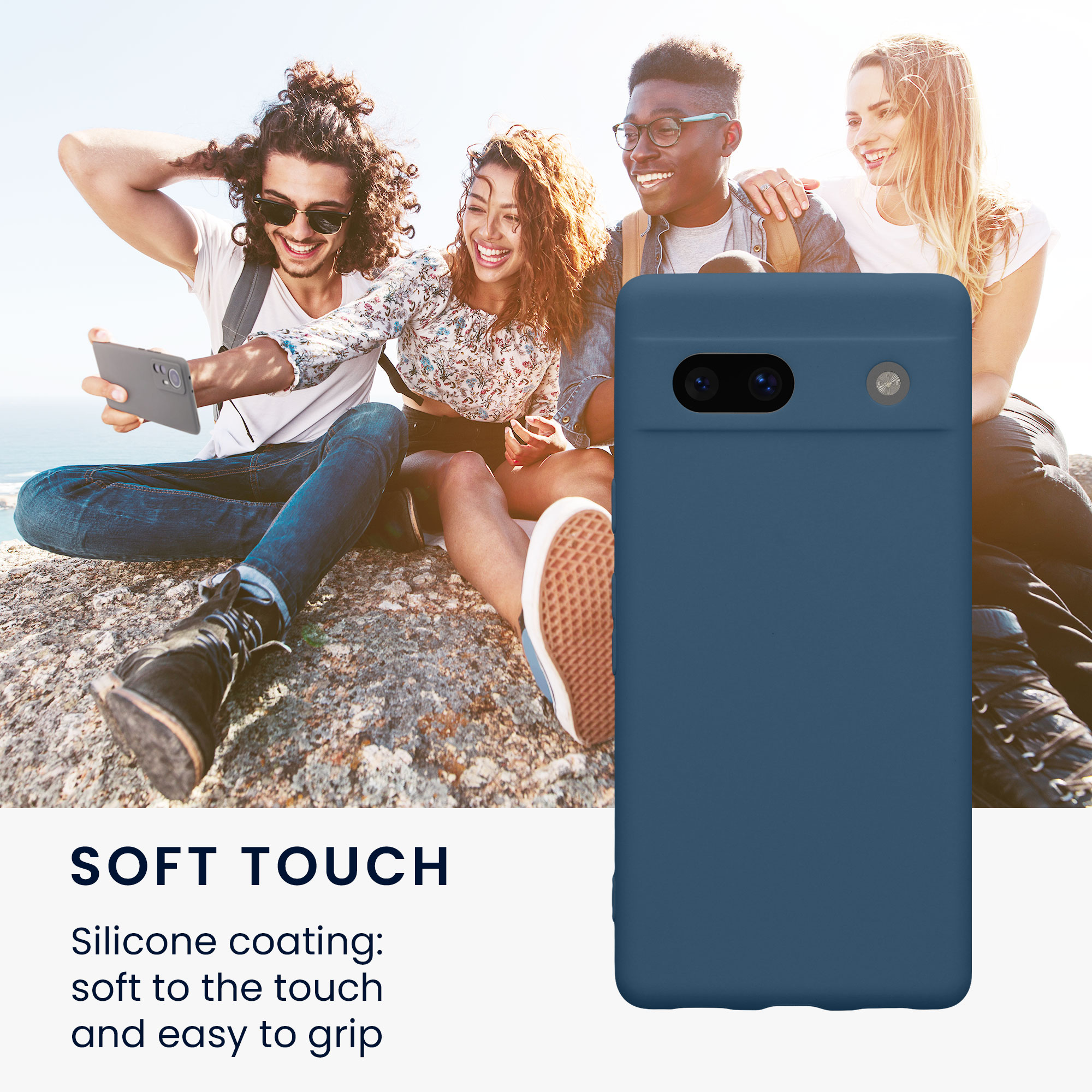 TPU kryt kwmobile Google Pixel 7a - tmavě modrý