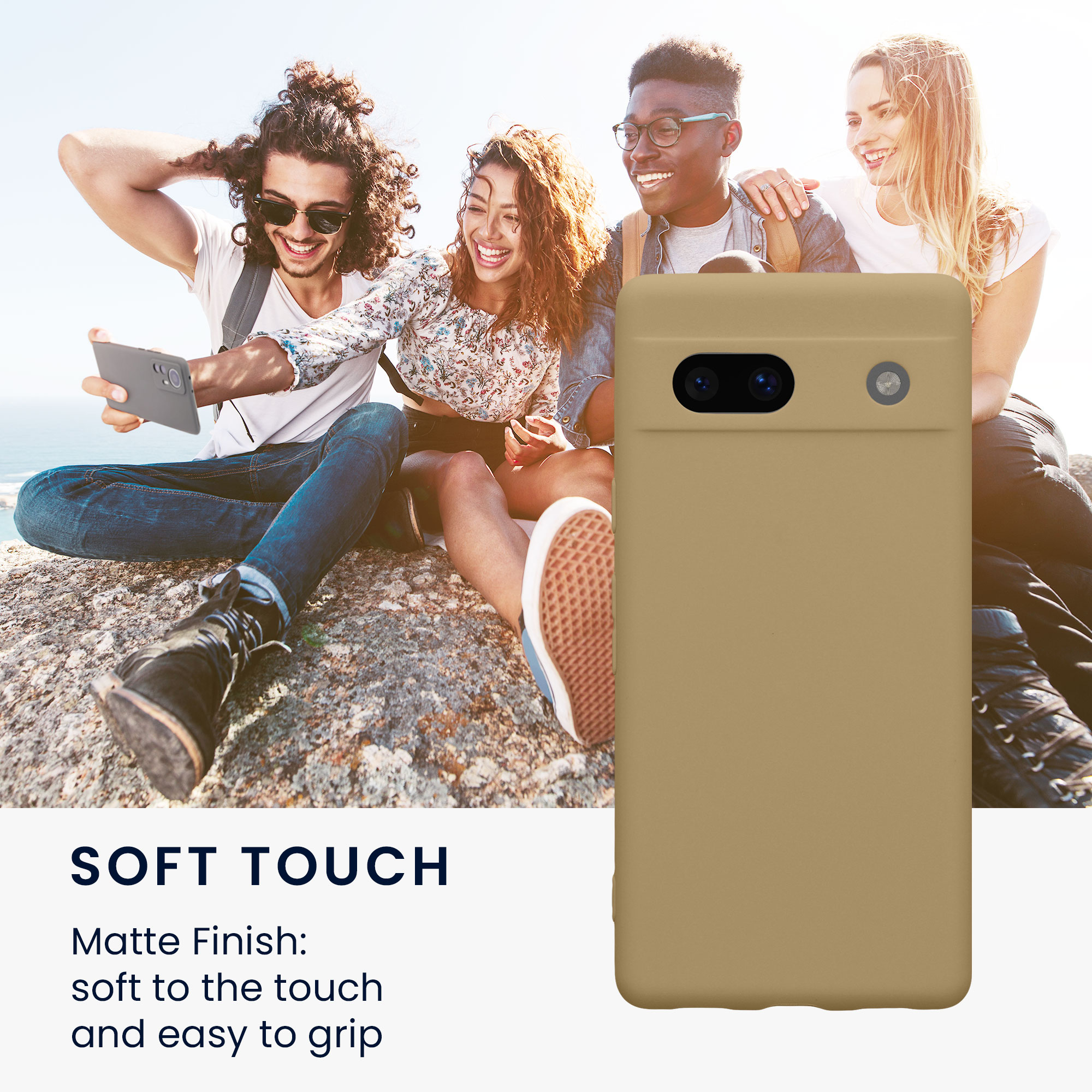 TPU kryt kwmobile Google Pixel 7a - Brownish Grey