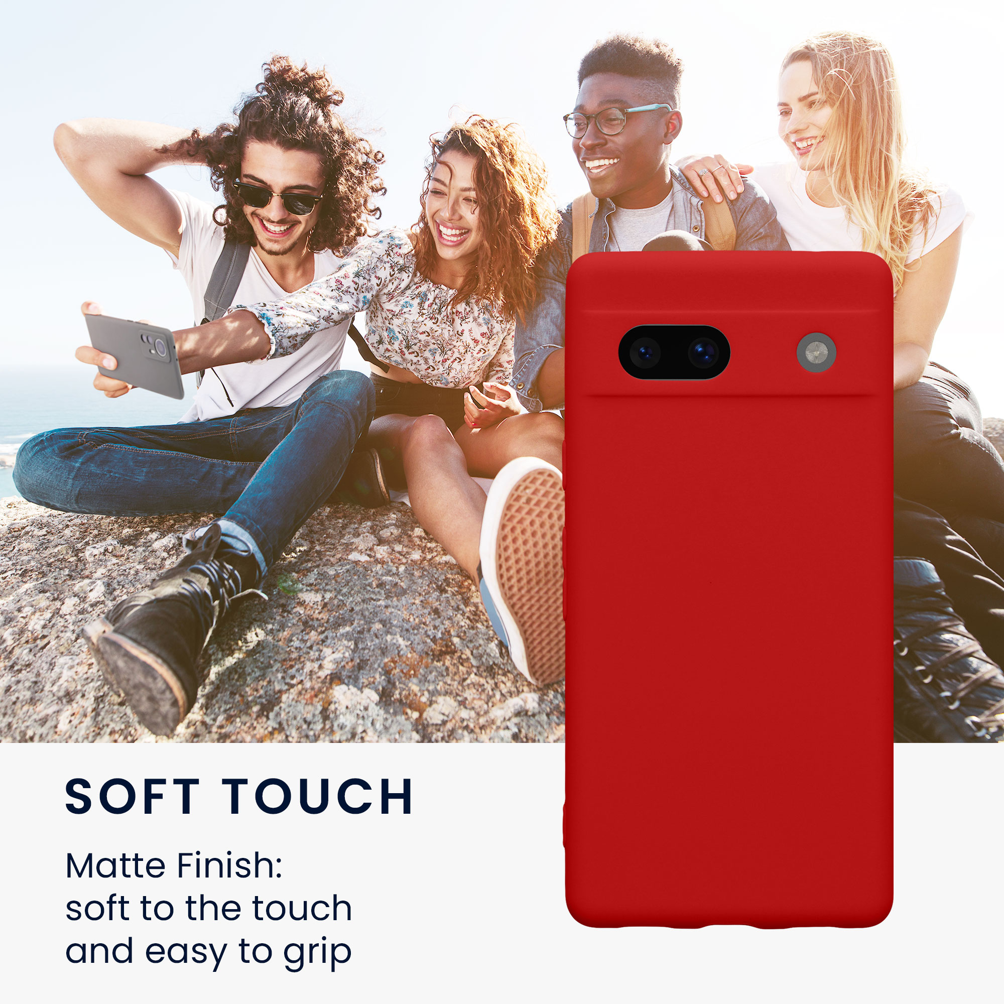 Pouzdro pro Google Pixel 7a kwmobile tenké TPU - klasická červená