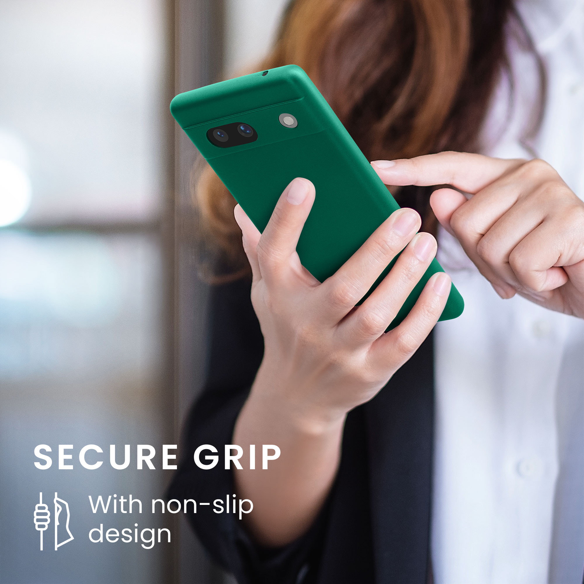 Metalický kryt kwmobile Google Pixel 7a - Dark Metallic Green