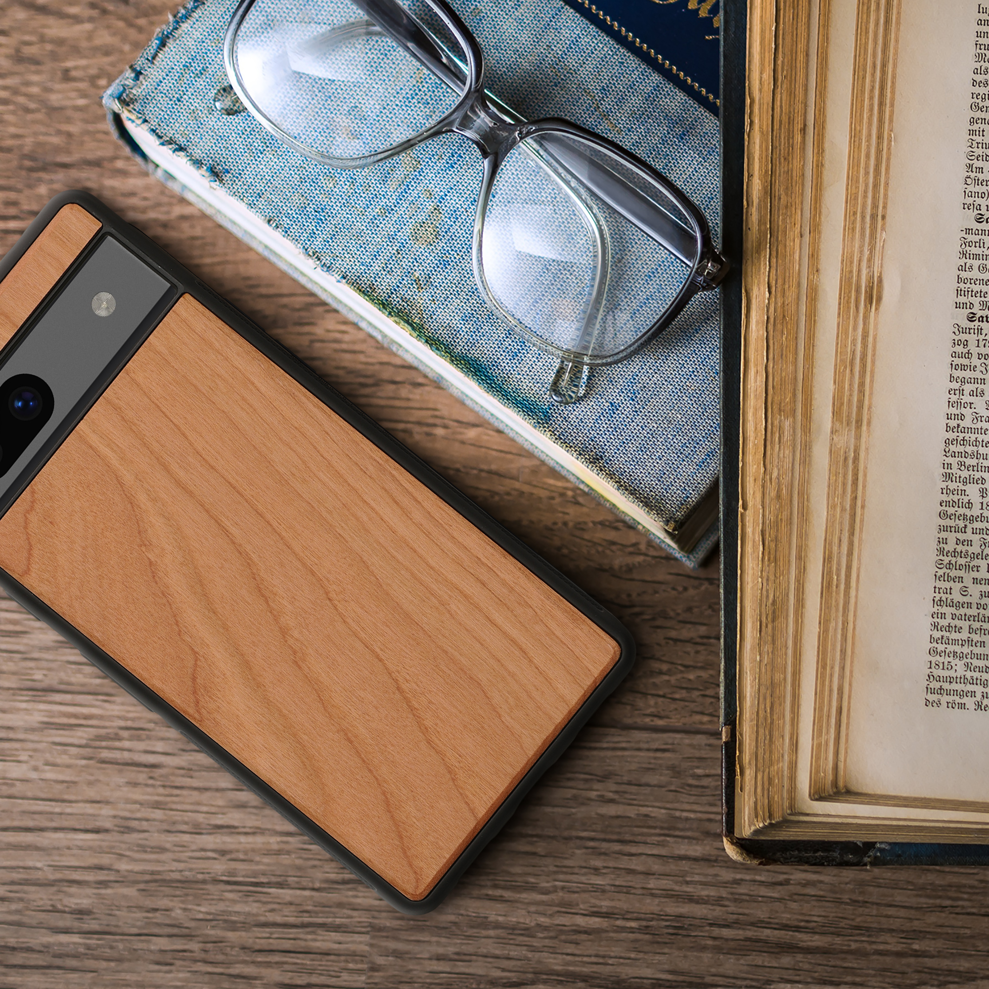 Dřevěné pouzdro pro Google Pixel 7a kwmobile - tvrdý obal hnědá