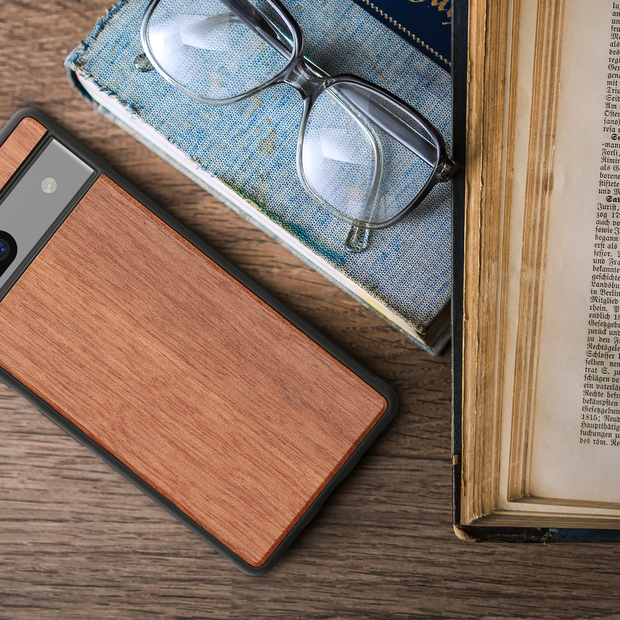 Dřevěný kryt kwmobile Google Pixel 7a - Hard Cover in Nature