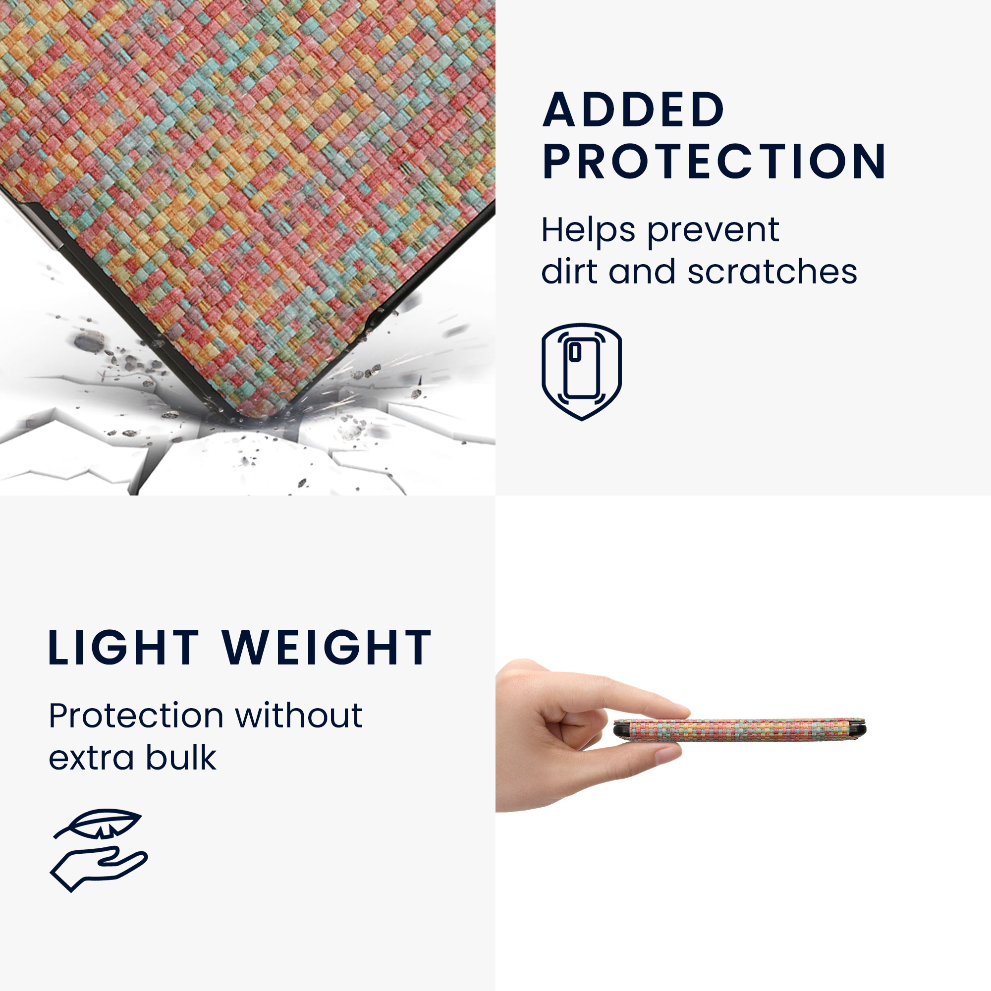 Pouzdro na čtečku kwmobile Amazon Kindle Paperwhite Cover - Colorful žlutá / červená / zelená