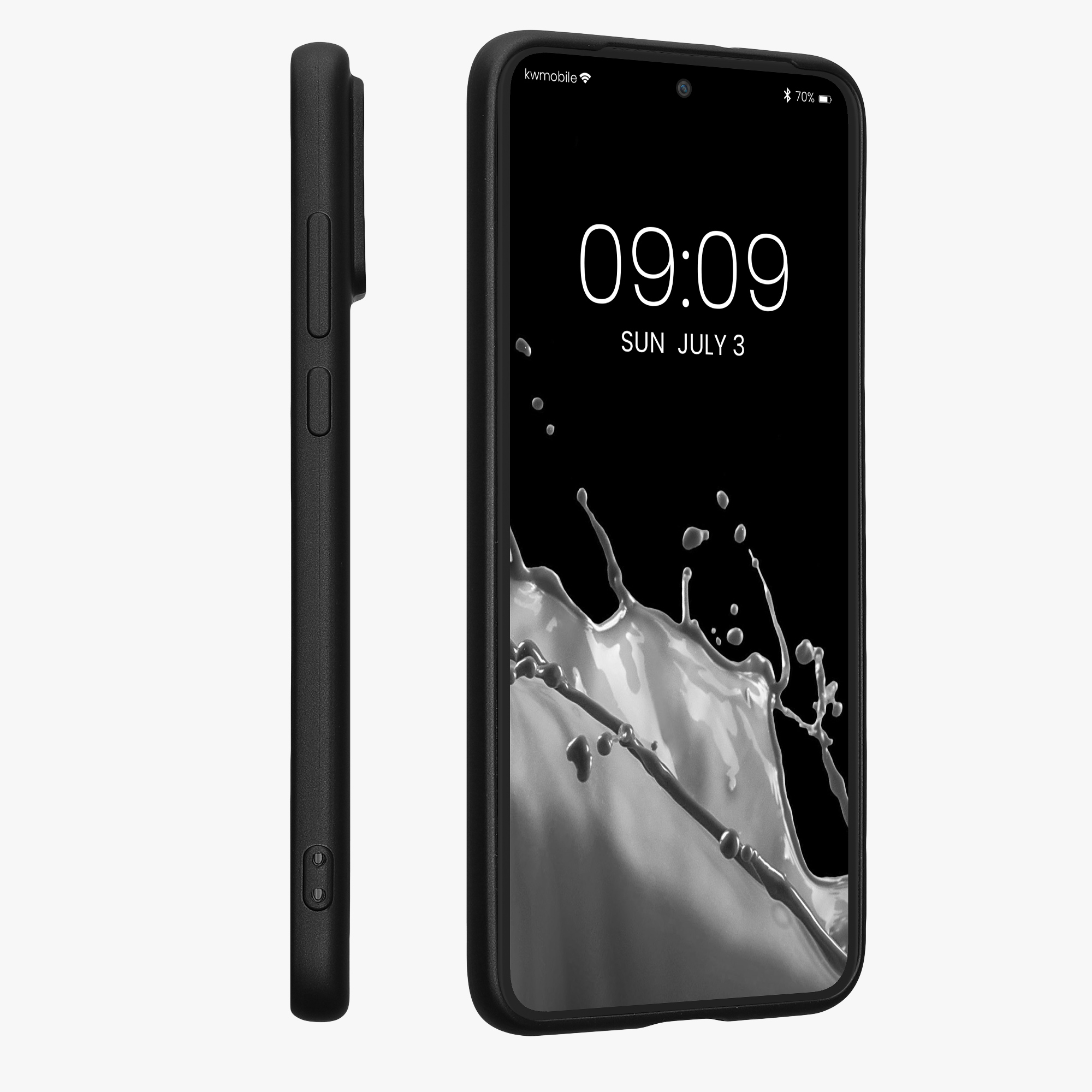 Metalický TPU kryt na mobil Motorola Edge 30 Neo kwmobile metalicky šedý
