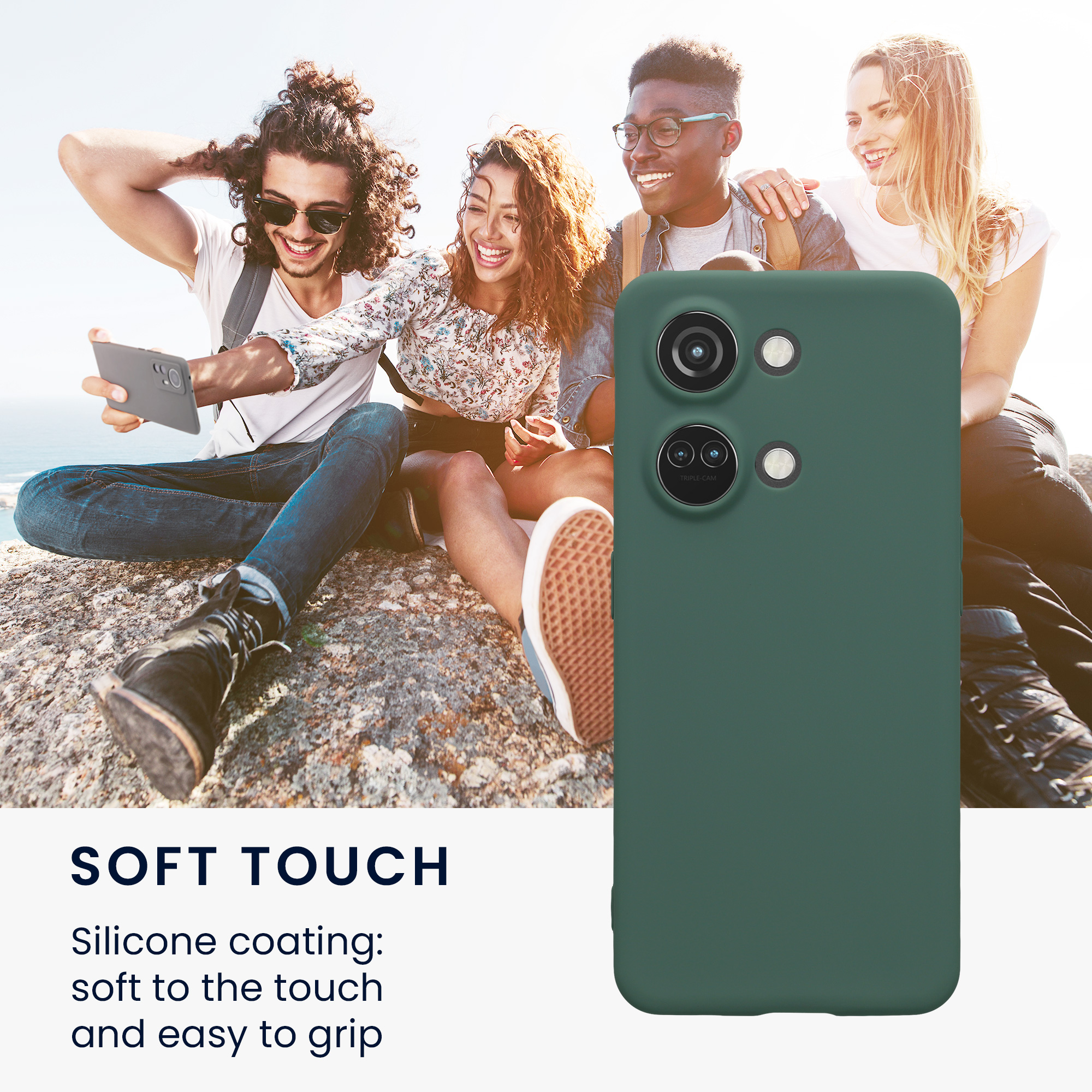 Pouzdro pro OnePlus Nord 3 5G kwmobile tenké TPU - lesní zelená