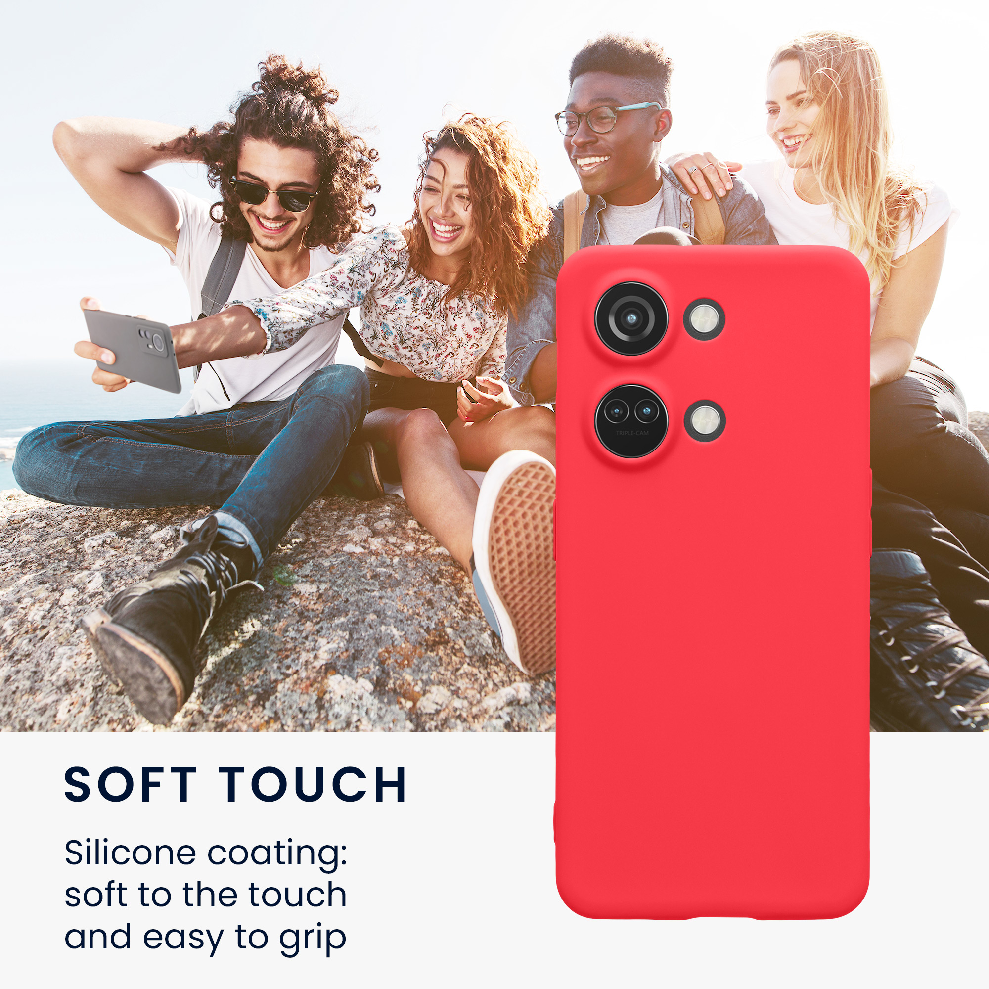 Kwmobile Silikonový kryt OnePlus Nord 3 5G neonově růžová