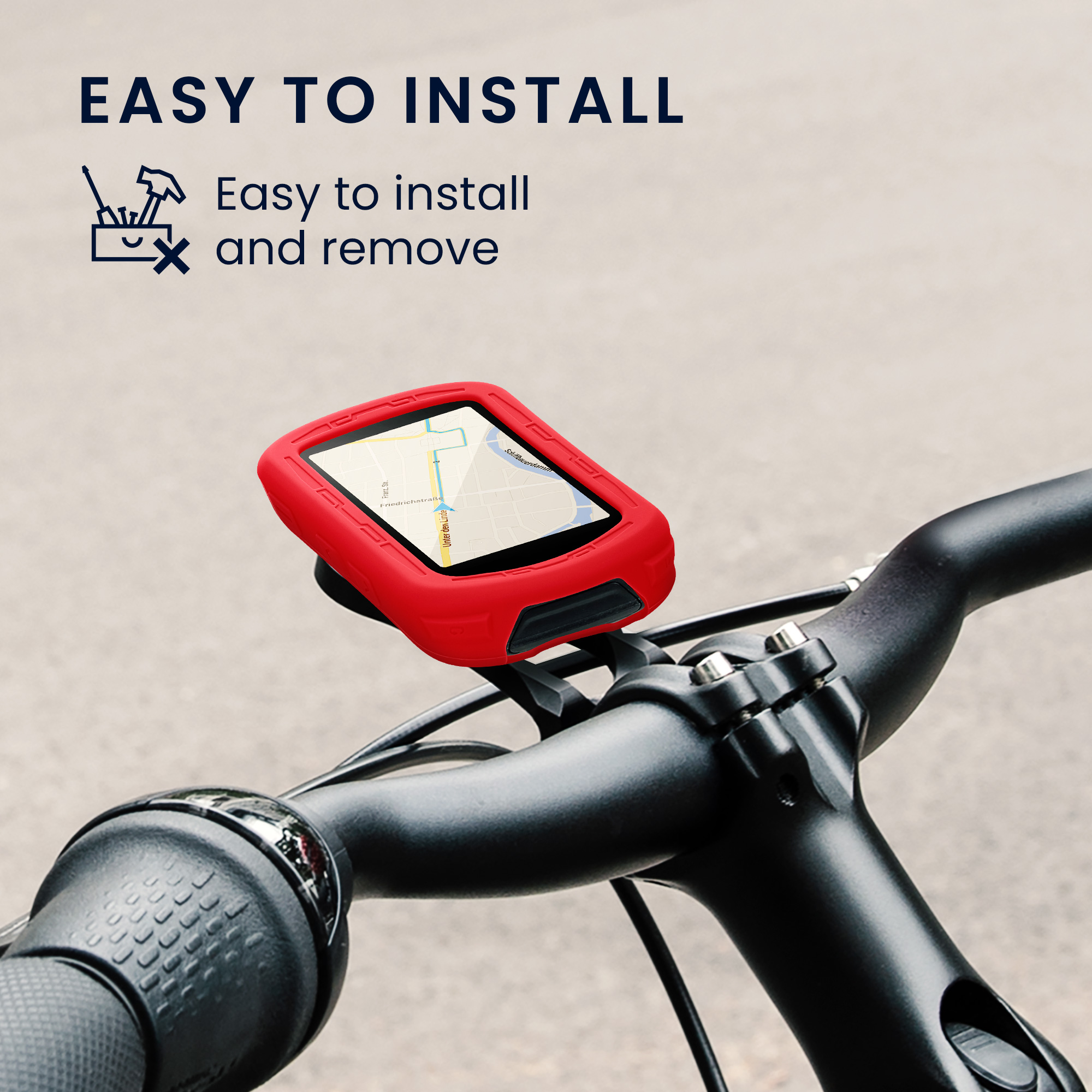 Silikonové pouzdro cyklo GPS Garmin Edge 840 / Edge 540 kwmobile červená