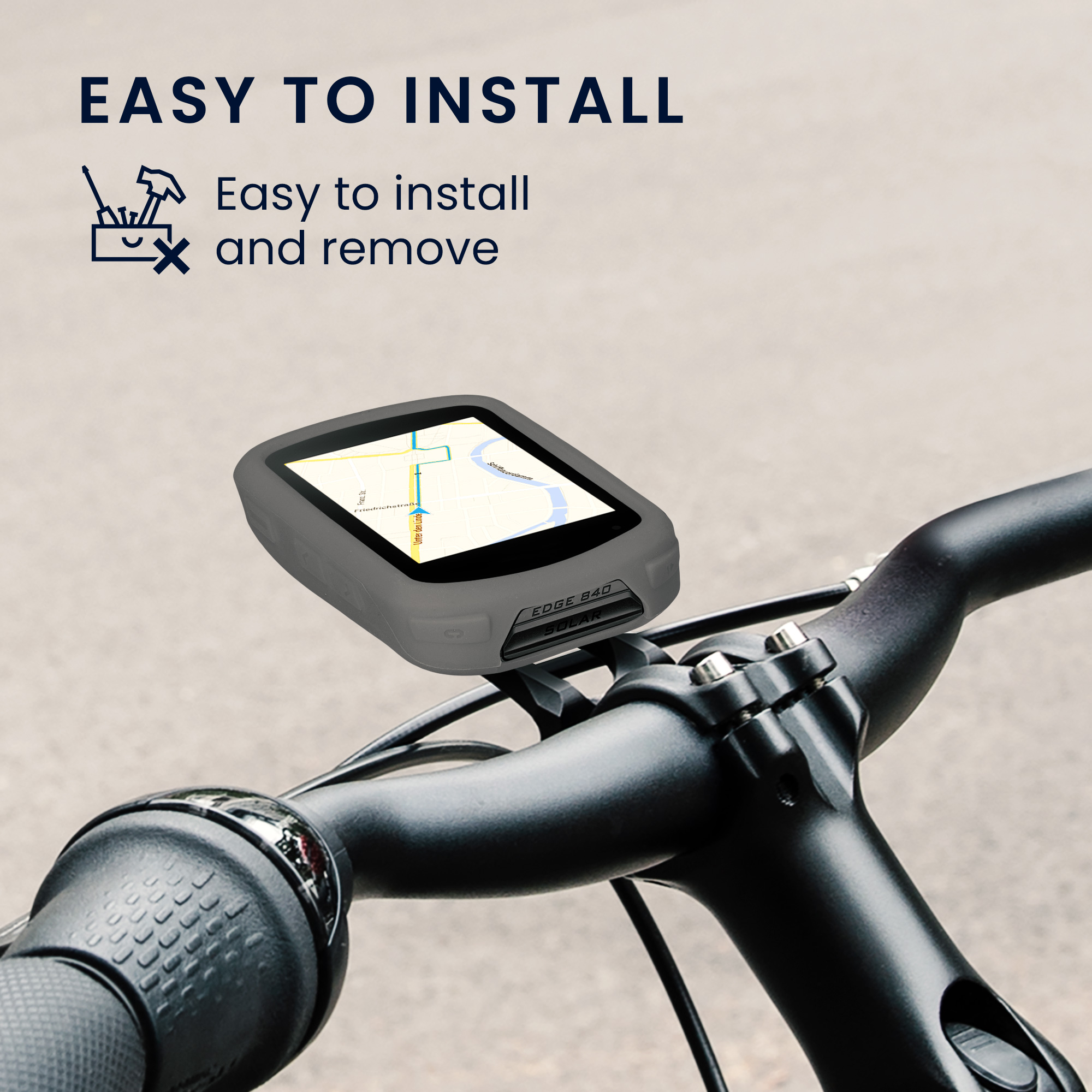 Silikonové pouzdro cyklo GPS Garmin Edge 840 / Edge 540 kwmobile šedá