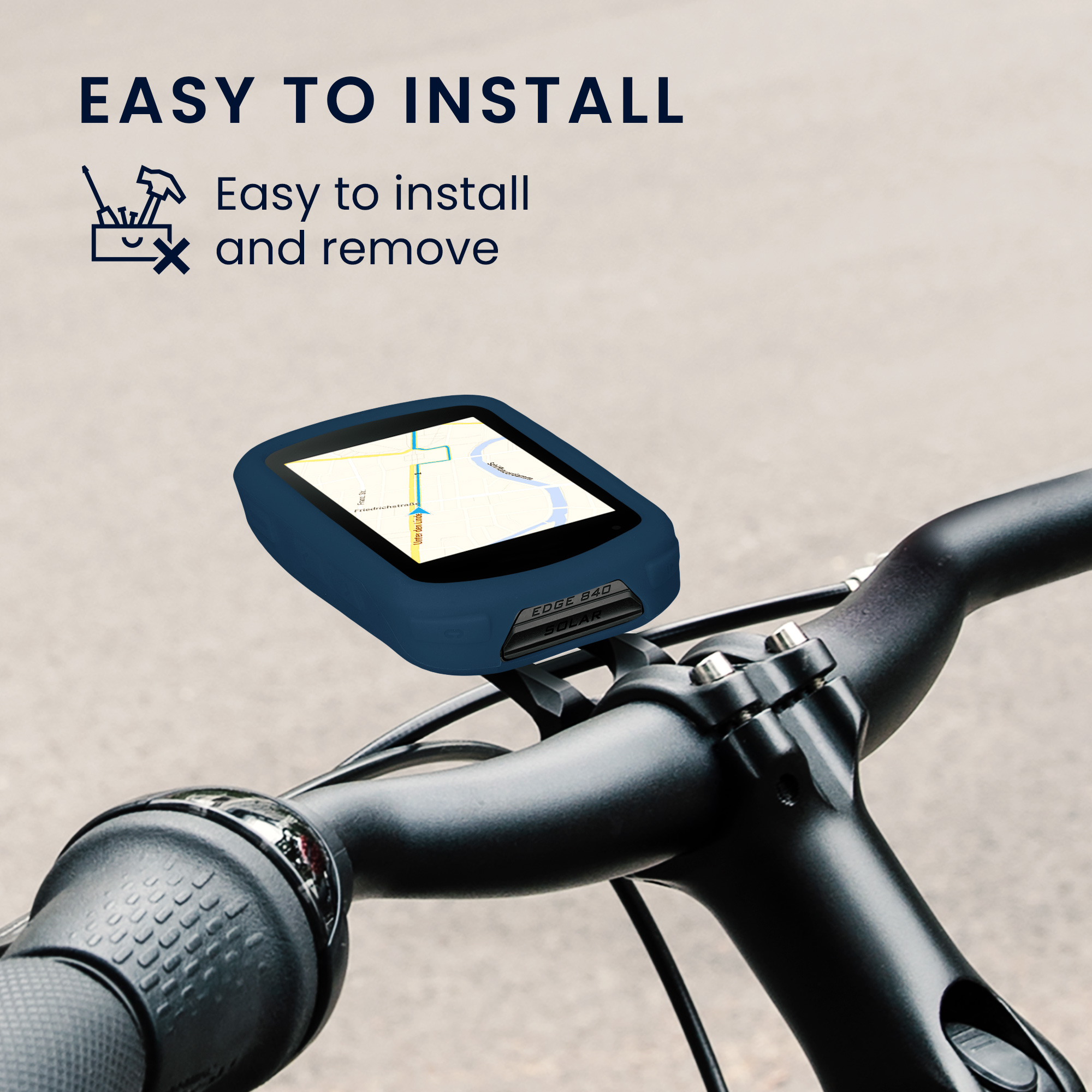 Silikonové pouzdro pro Garmin Edge 840 / Edge 540 kwmobile - tmavě modrá