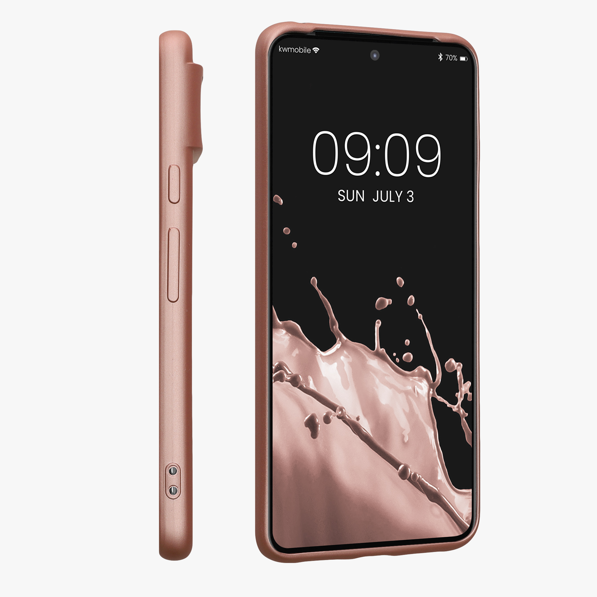 Metalický kryt kwmobile Google Pixel 8 - Metallic Rose Gold