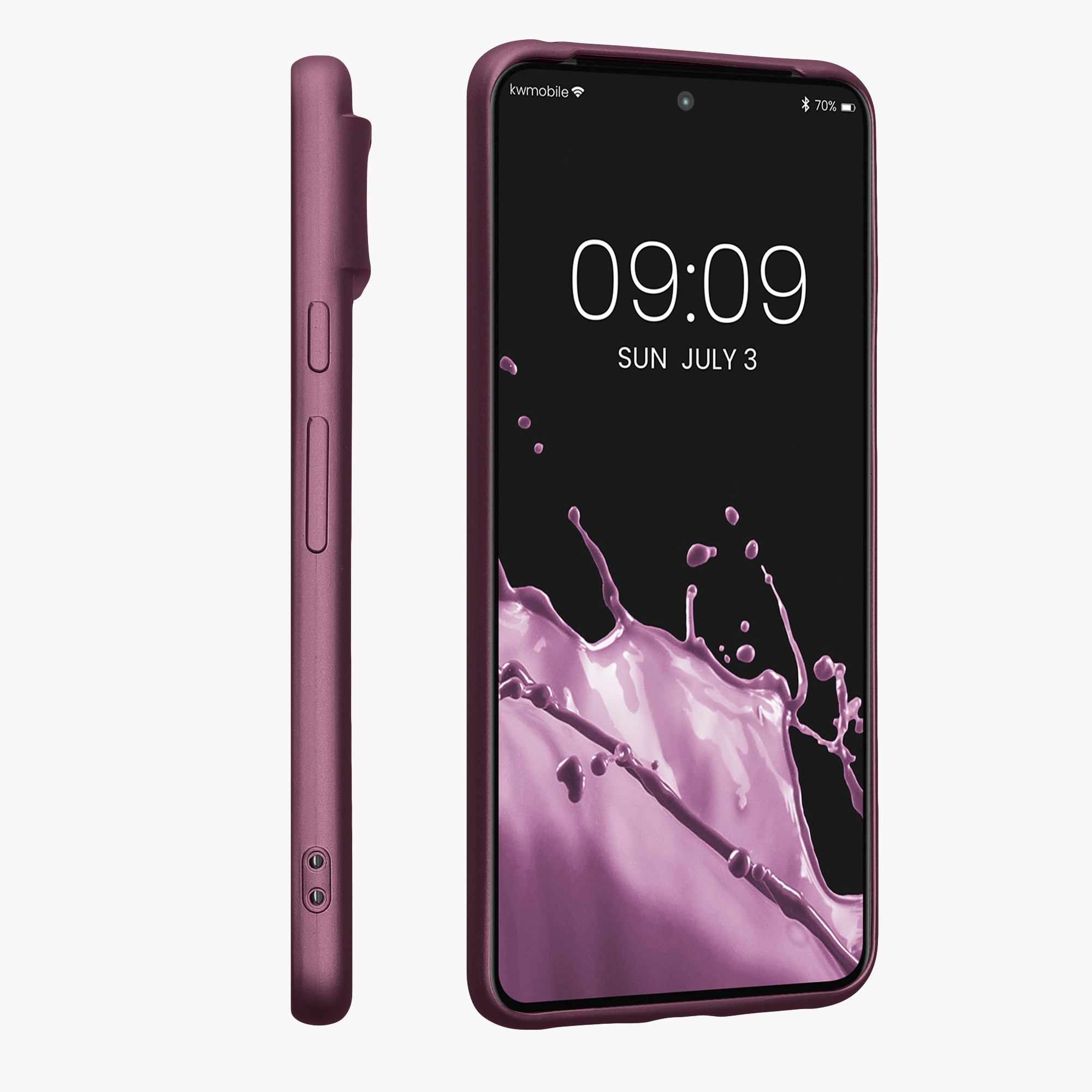 Pouzdro pro Google Pixel 8 kwmobile tenké metalické silikonové - metalická levandulová