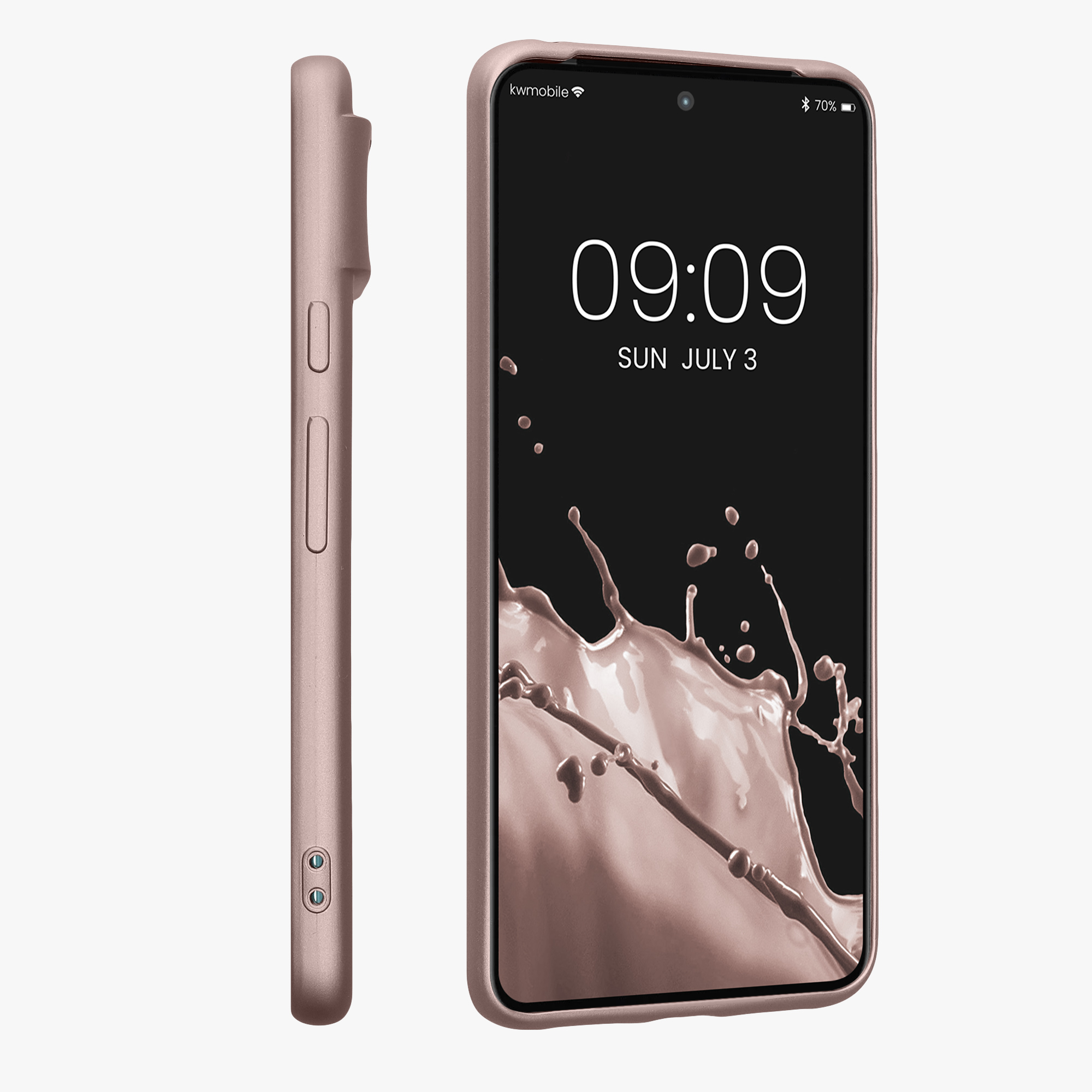 Pouzdro pro Google Pixel 8 kwmobile tenké metalické silikonové - metalická arktická bordó