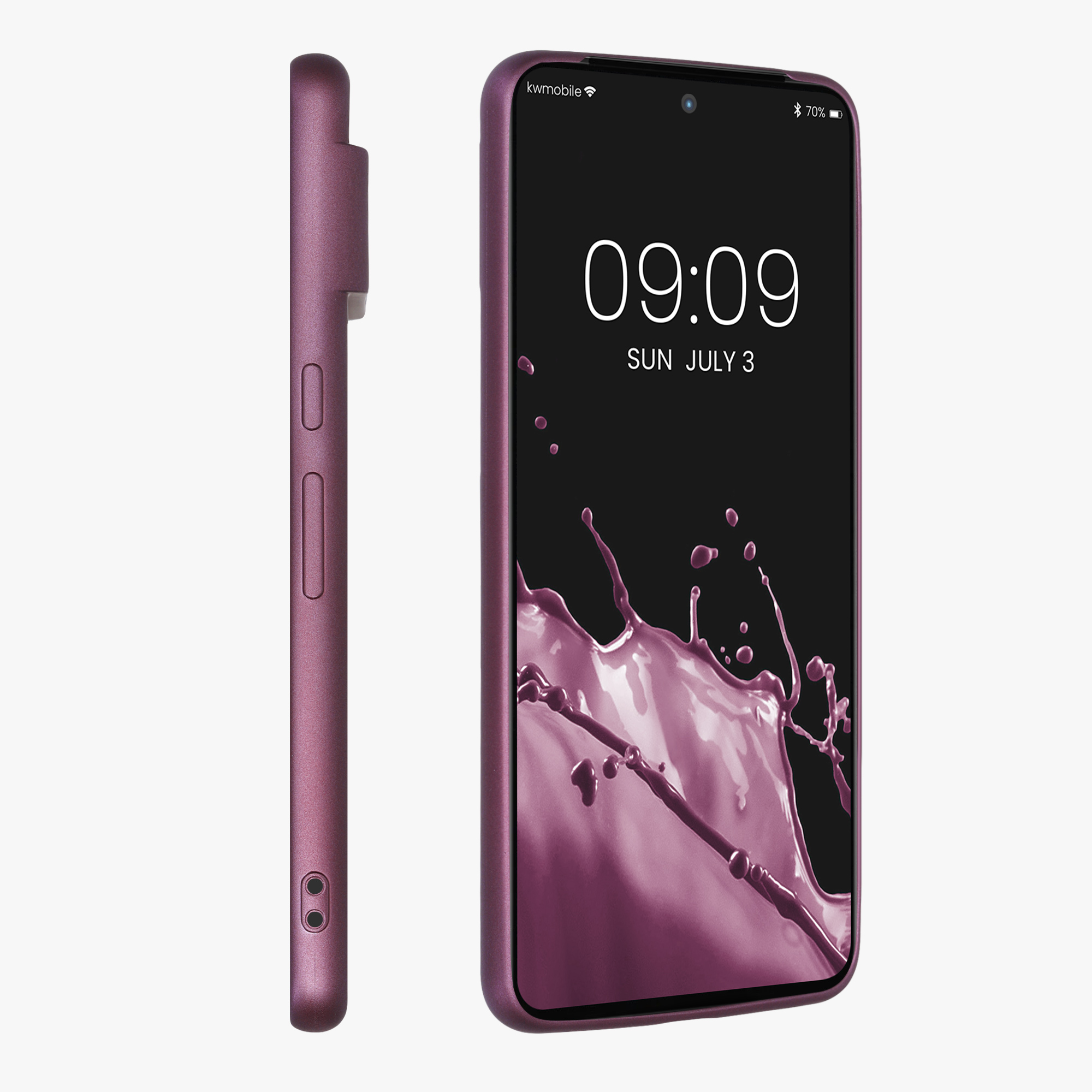 Pouzdro pro Google Pixel 8 Pro kwmobile tenké metalické silikonové - metalická levandulová