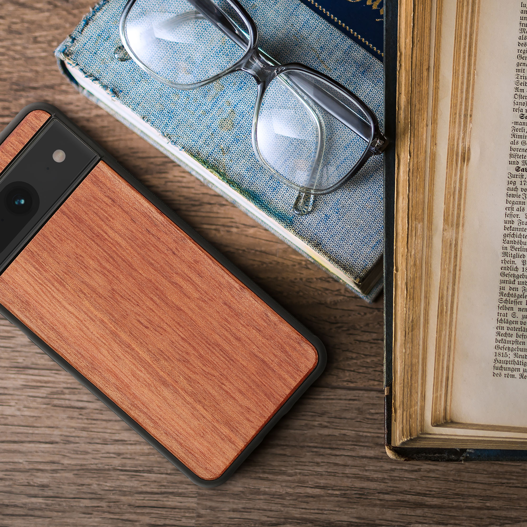 Dřevěný kryt kwmobile Google Pixel 8 - Hard Cover in Nature