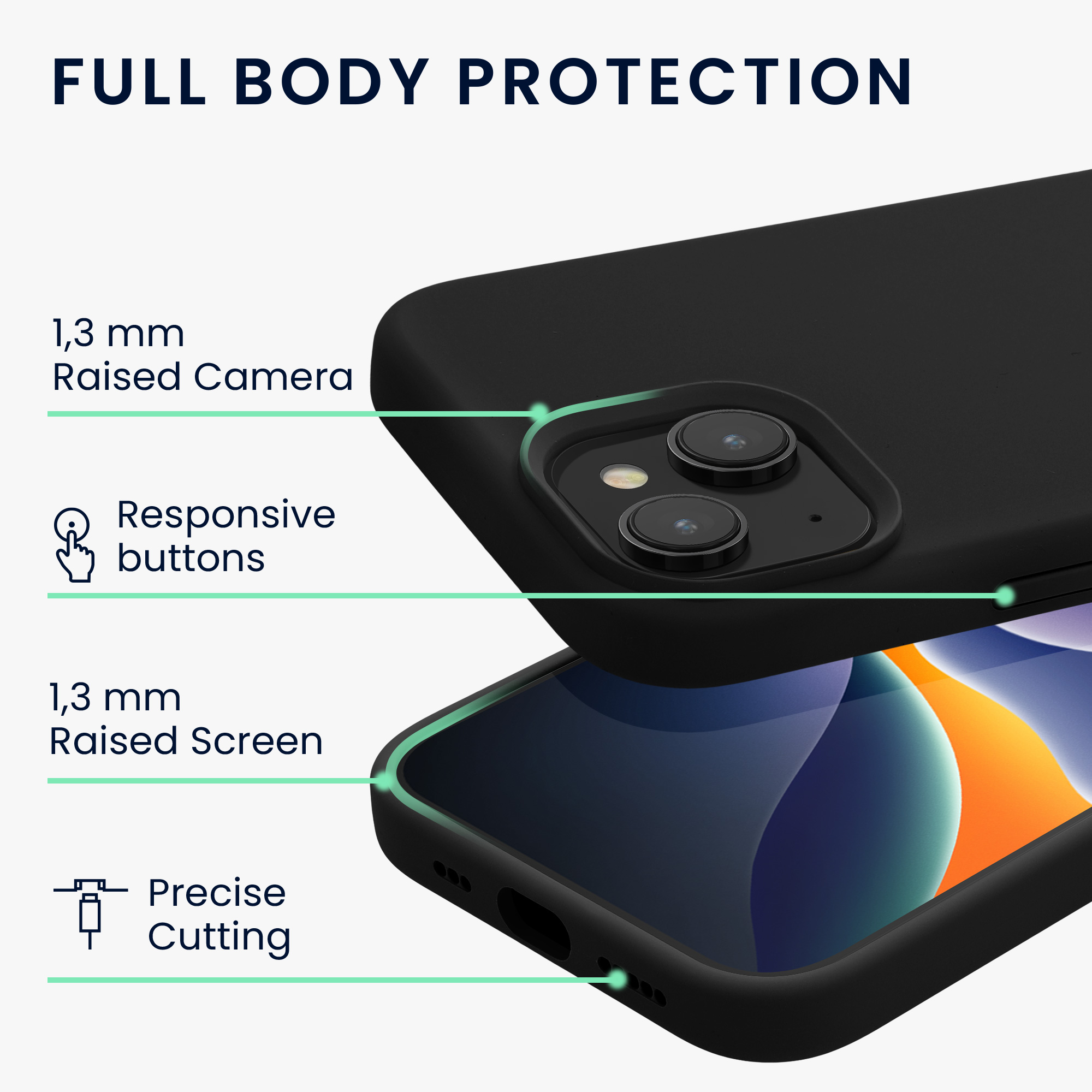 Kryt kwmobile TPU silikonový iPhone 15 černá