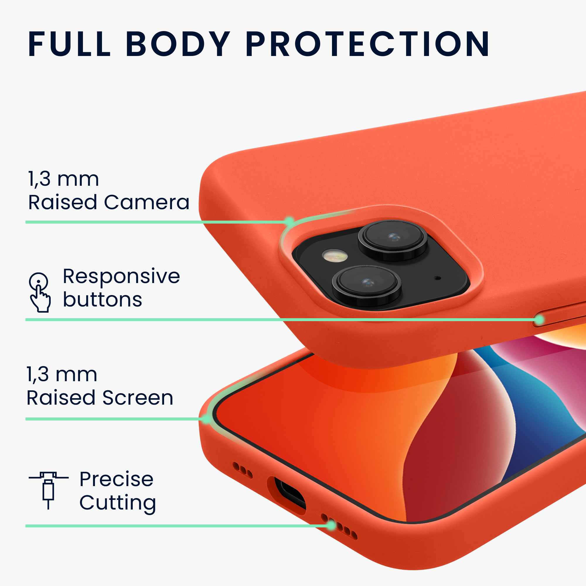 Kryt kwmobile TPU silikonový iPhone 15 Vivid Coral