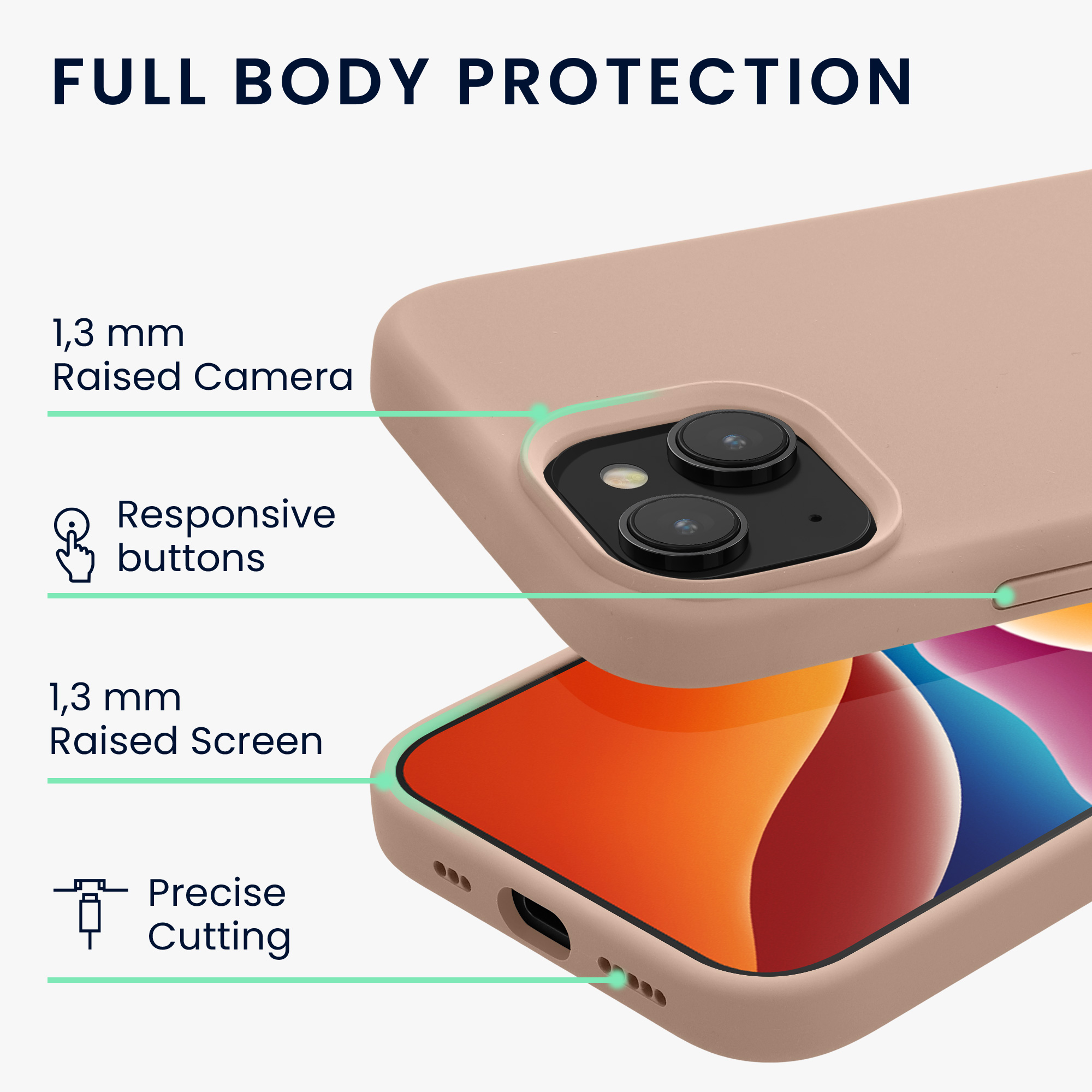 Kryt kwmobile TPU silikonový iPhone 15 růžová