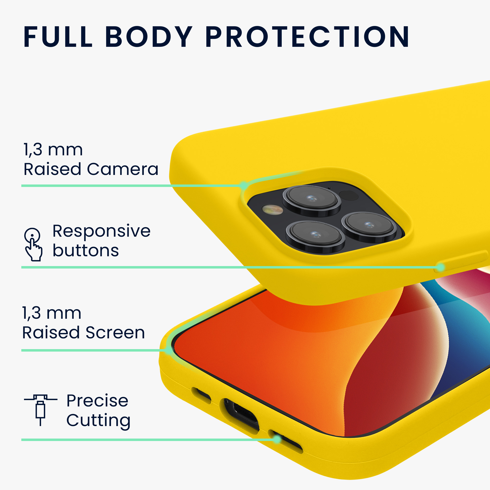 Kryt kwmobile TPU silikonový iPhone 15 Pro žlutá