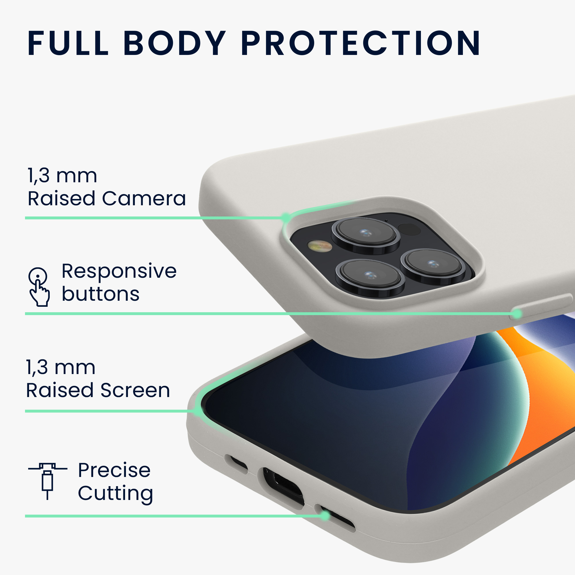 Pouzdro pro iPhone 15 Pro kwmobile silikonové - bílá