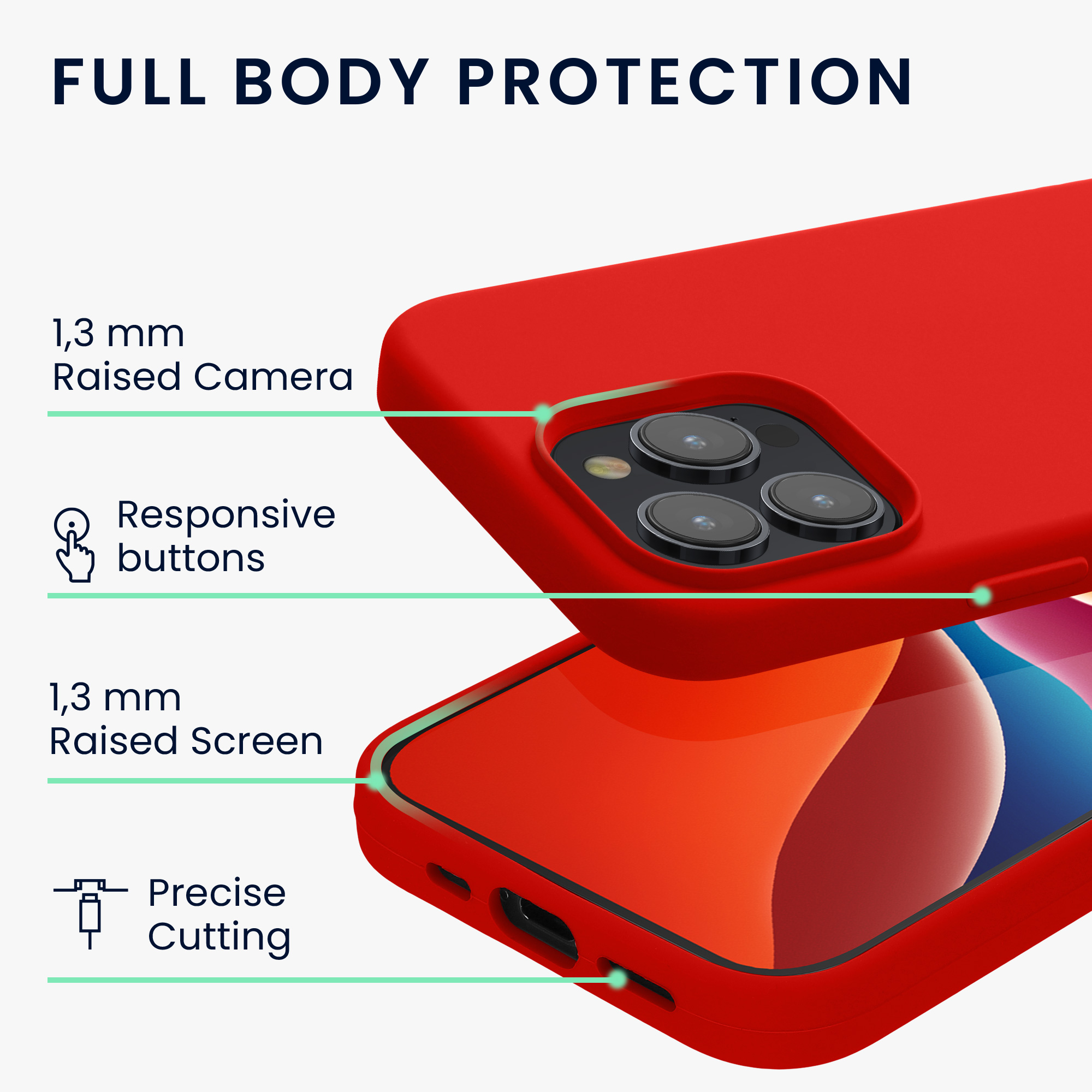 Kryt kwmobile TPU silikonový iPhone 15 Pro červená