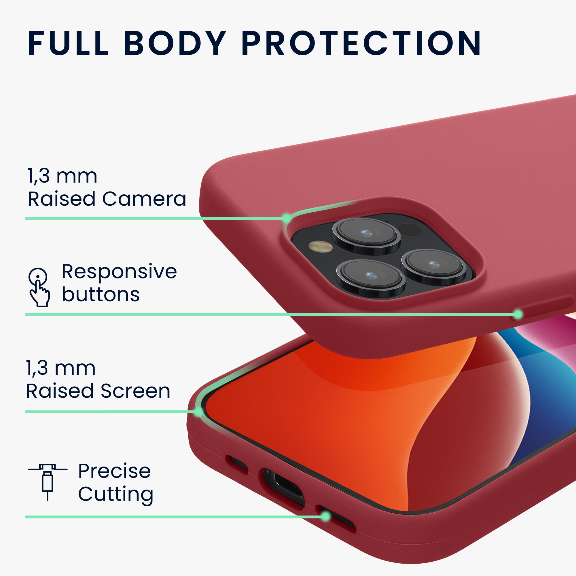 Pouzdro pro iPhone 15 Pro Max kwmobile silikonové - tmavě starorůžová