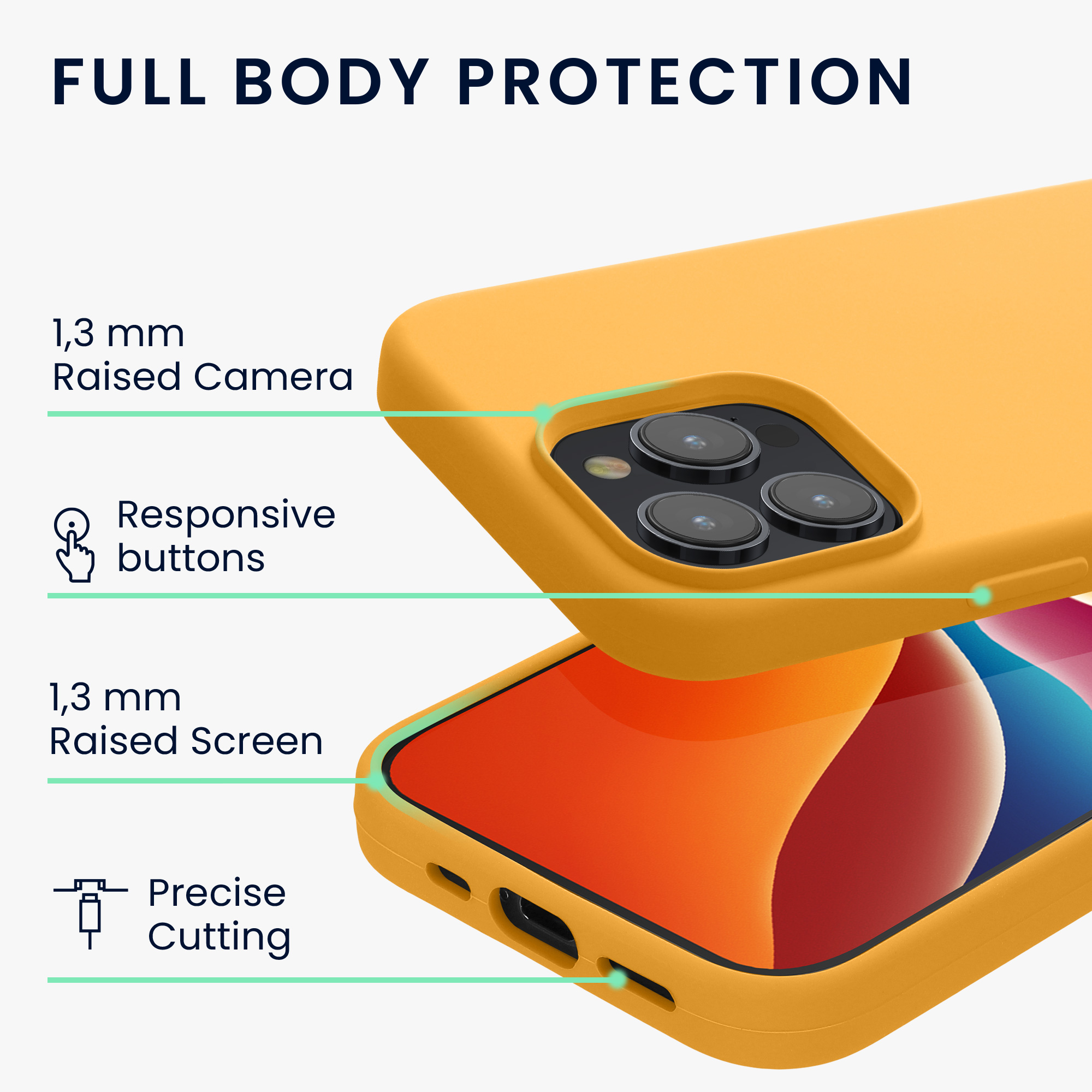 Silikonový kryt kwmobile pro iPhone 15 Pro Max - mango