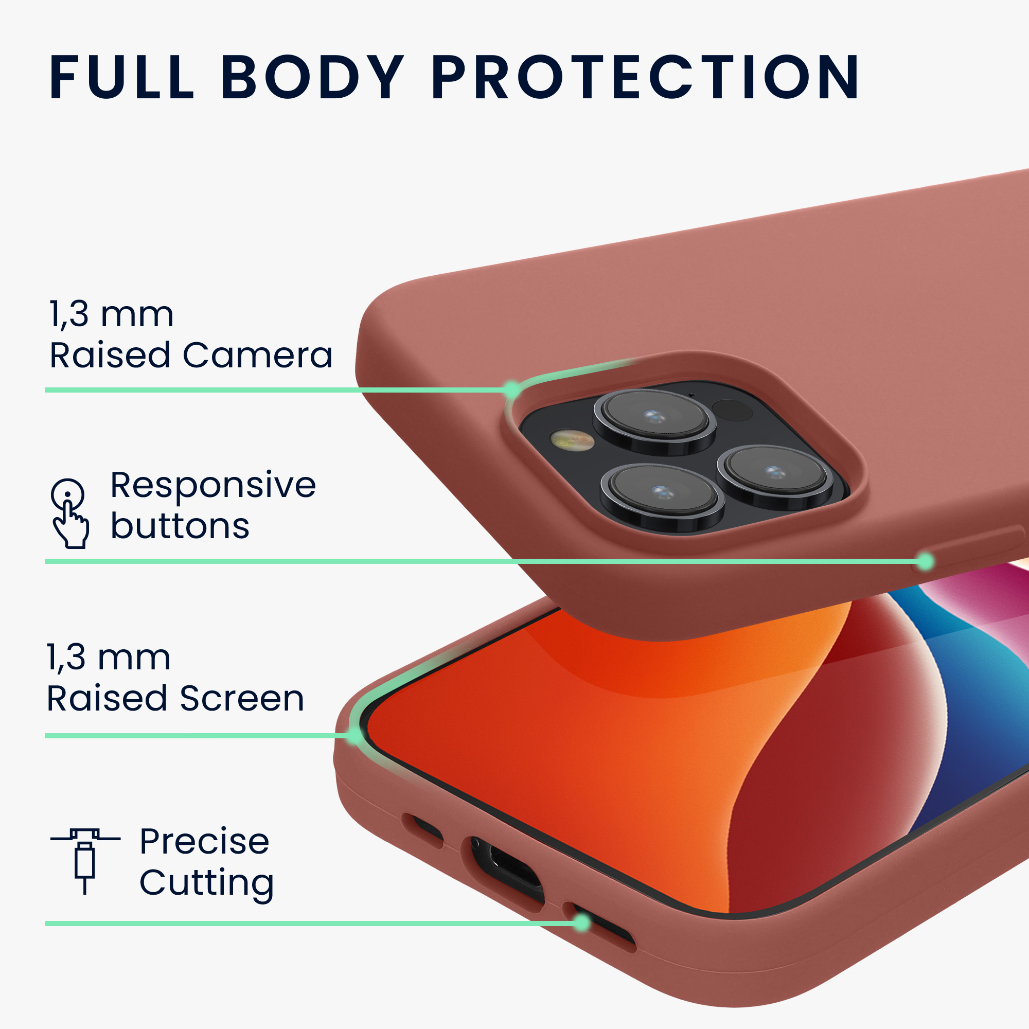 Silikonový kryt kwmobile pro iPhone 15 Pro Max - zimní růže