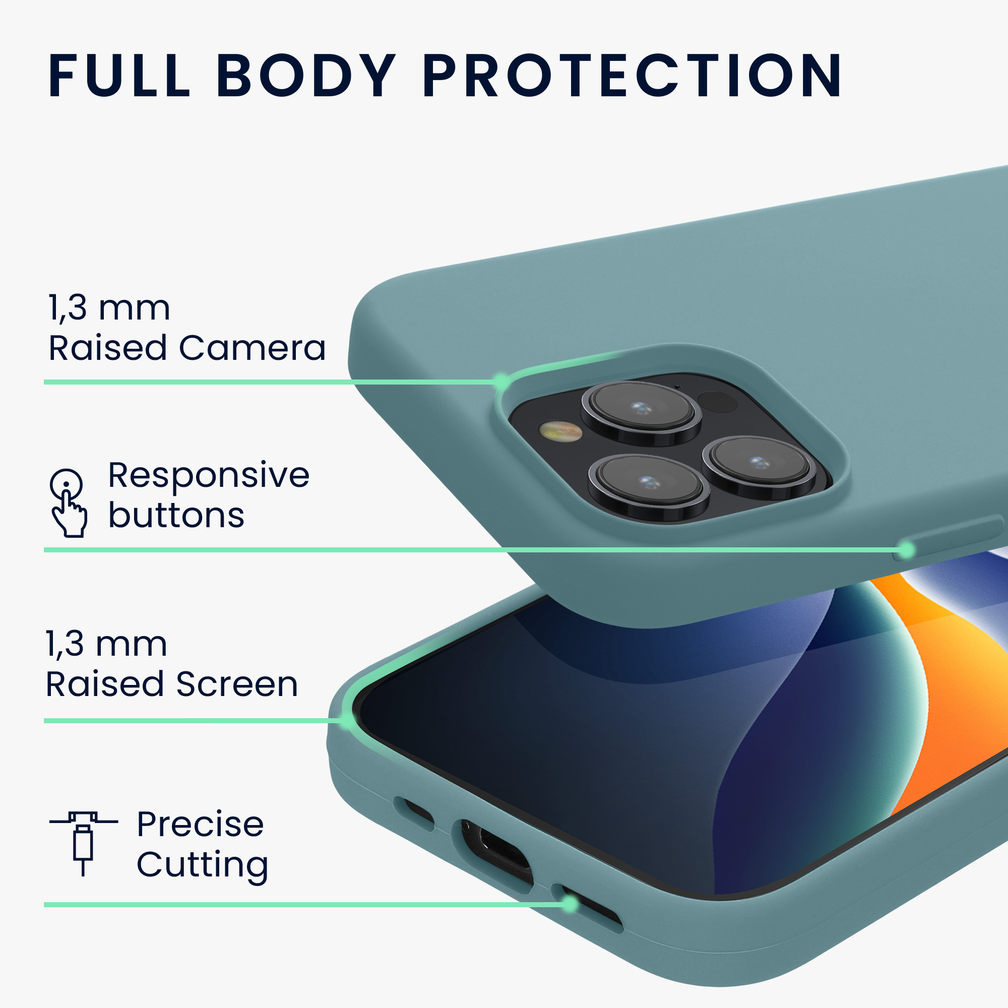 Silikonový kryt kwmobile pro iPhone 15 Pro Max - antický kámen