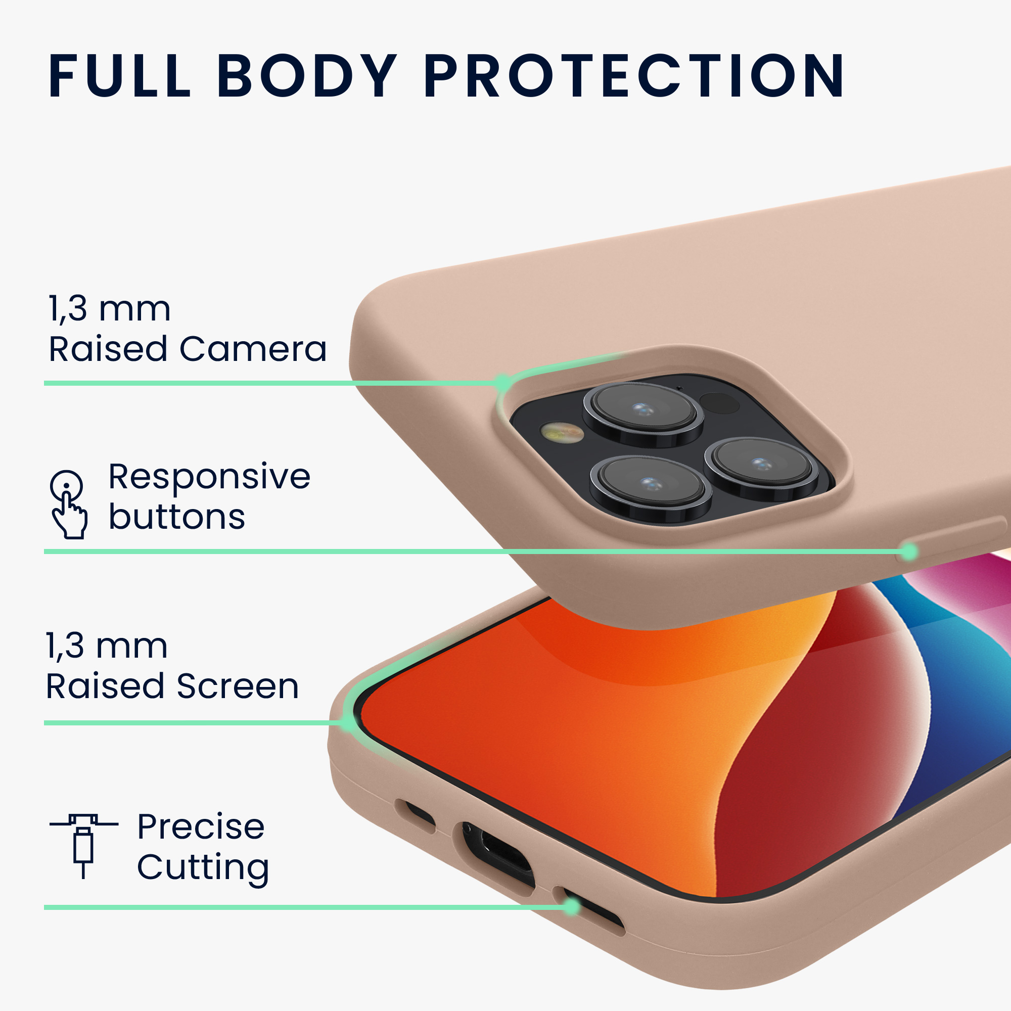 Silikonový kryt kwmobile pro iPhone 15 Pro Max - kokosový vzor