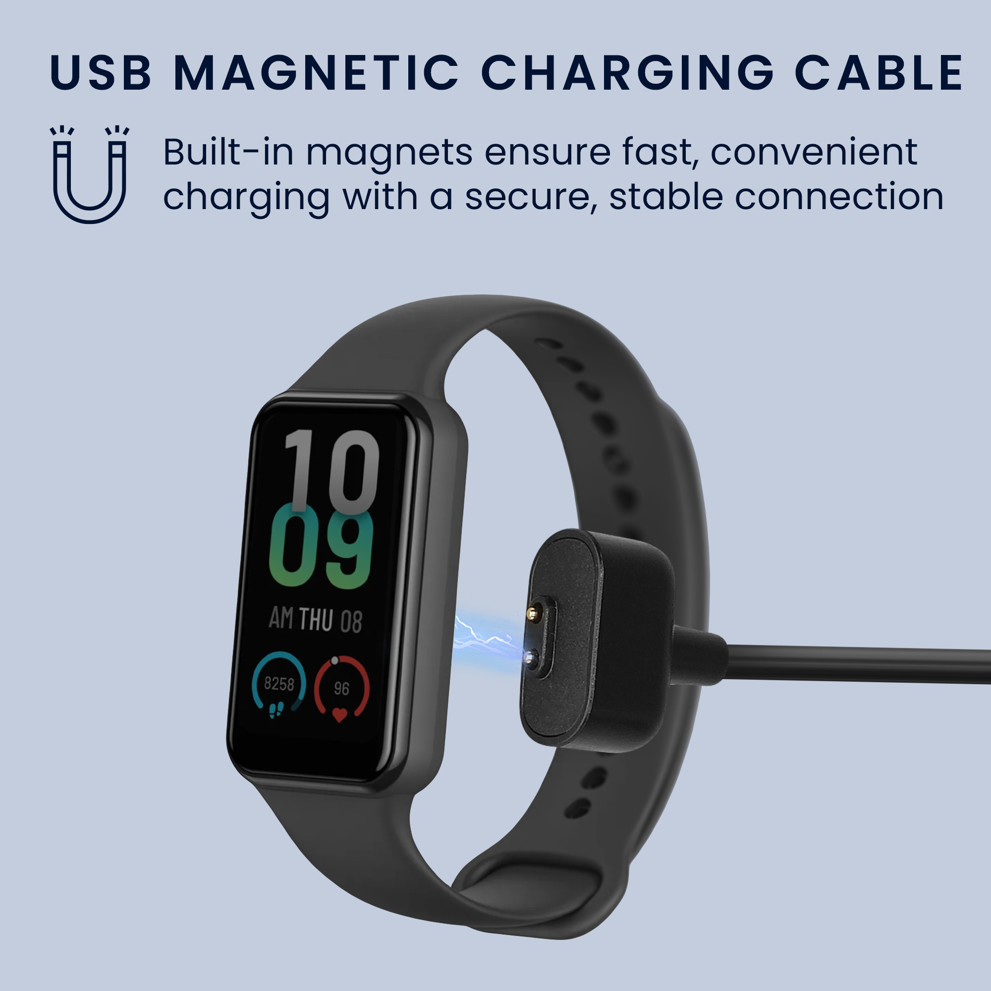 Nabíjecí kabel pro Amazfit Band 7 kwmobile - černá