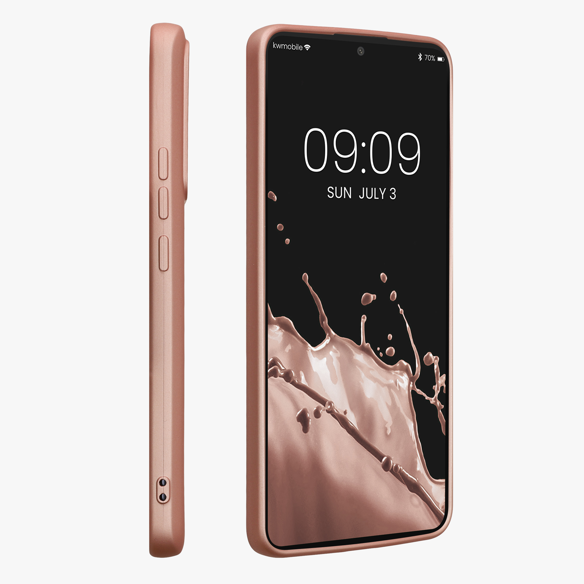 Kryt na mobil Xiaomi 13T / 13T Pro kwmobile metalická růžově zlatá