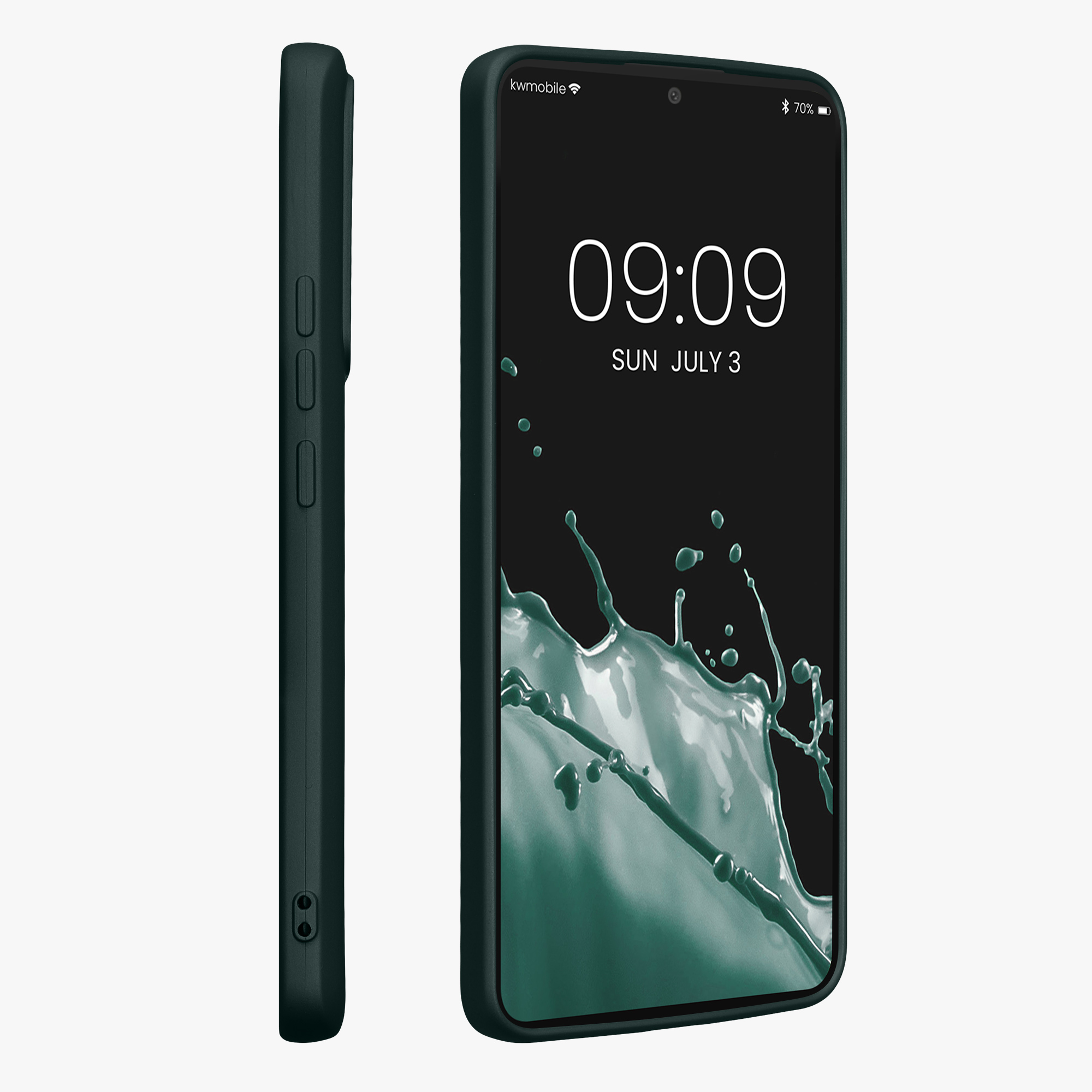 Kryt na mobil Xiaomi 13T / 13T Pro kwmobile metalická petrolejová