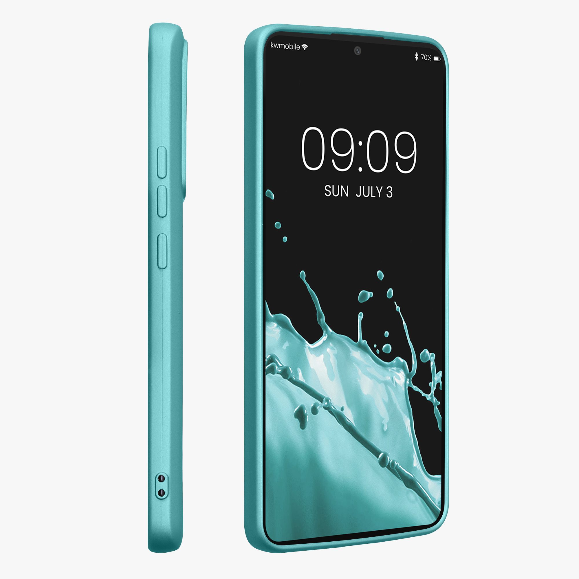 Kryt na mobil Xiaomi 13T / 13T Pro kwmobile metalická mátově zelená