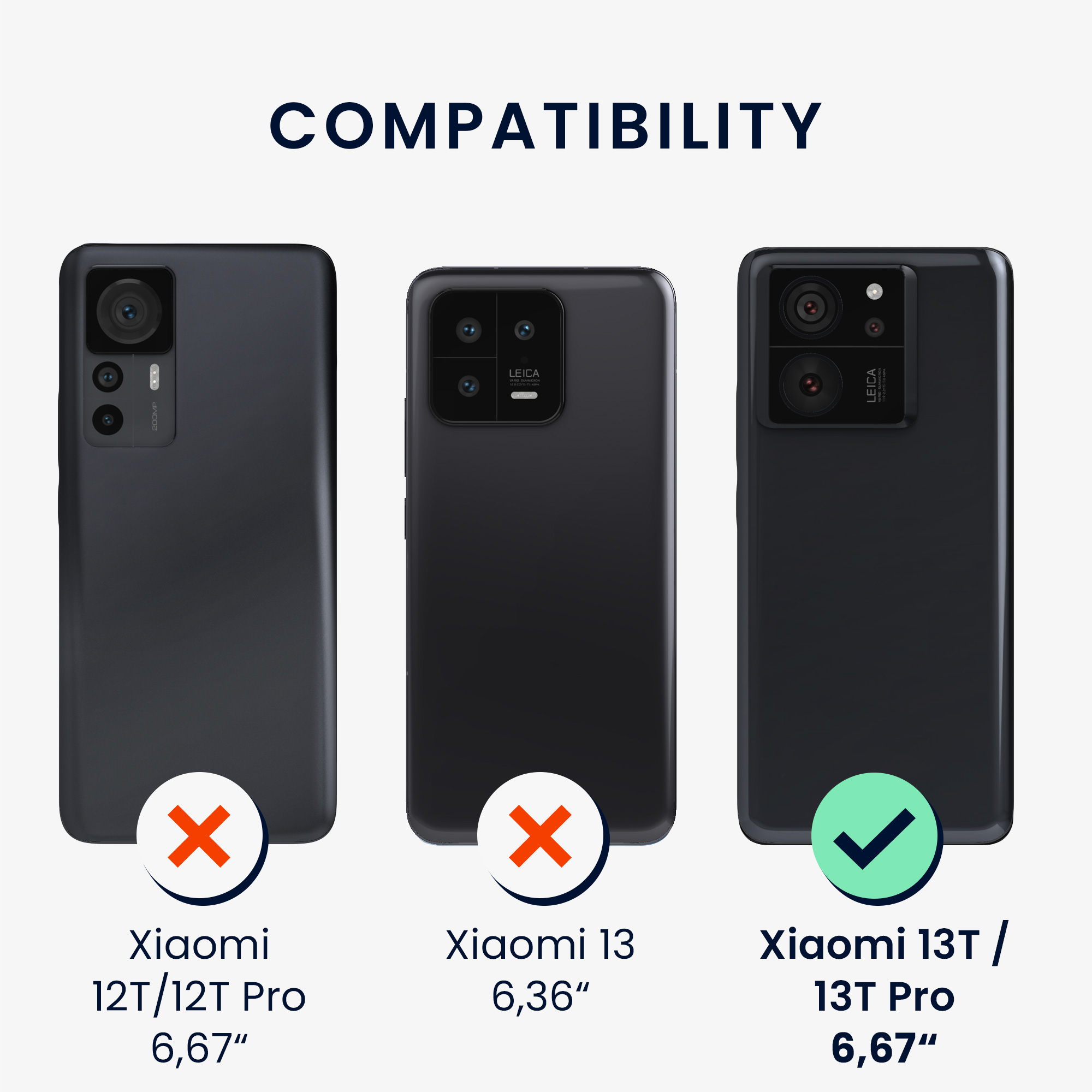 Ochranná fólie Xiaomi 13T / 13T Pro kwmobile čirá fólie 3 ks