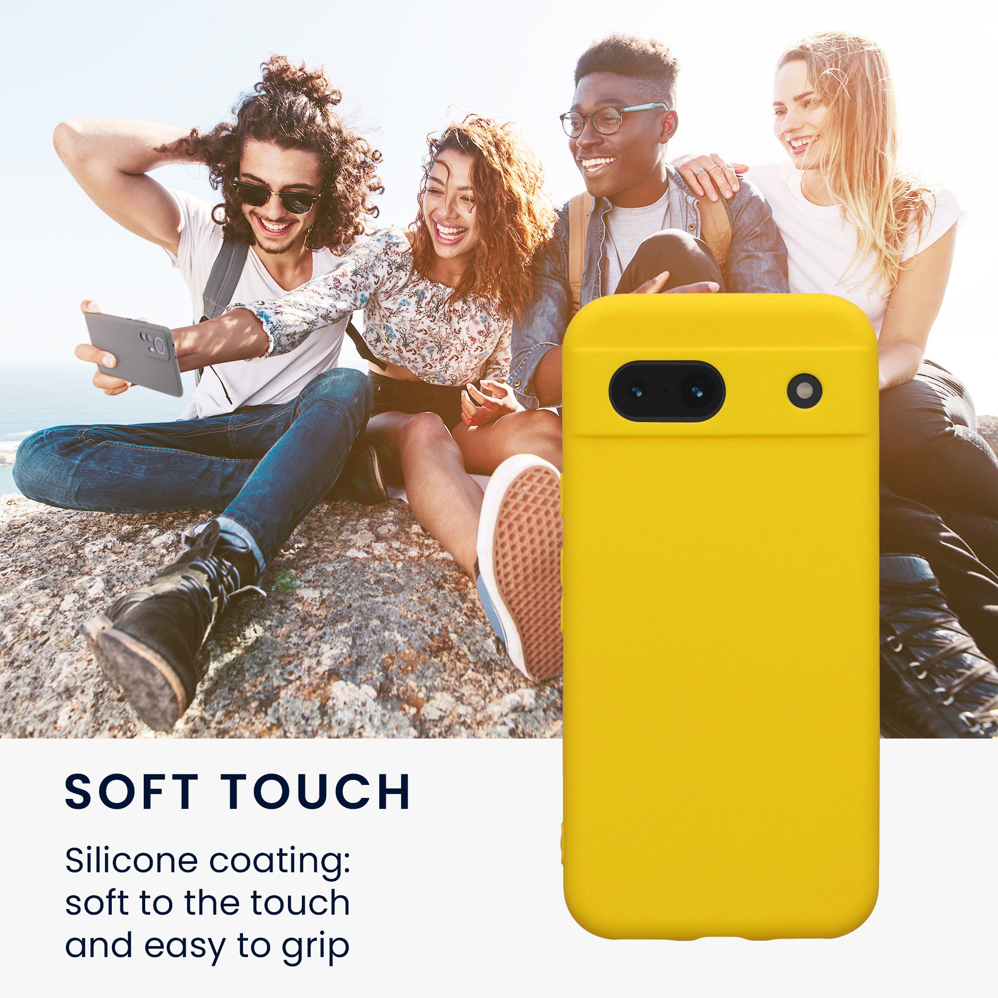 Silikonový kryt Google Pixel 8a kwmobile Radiant Yellow
