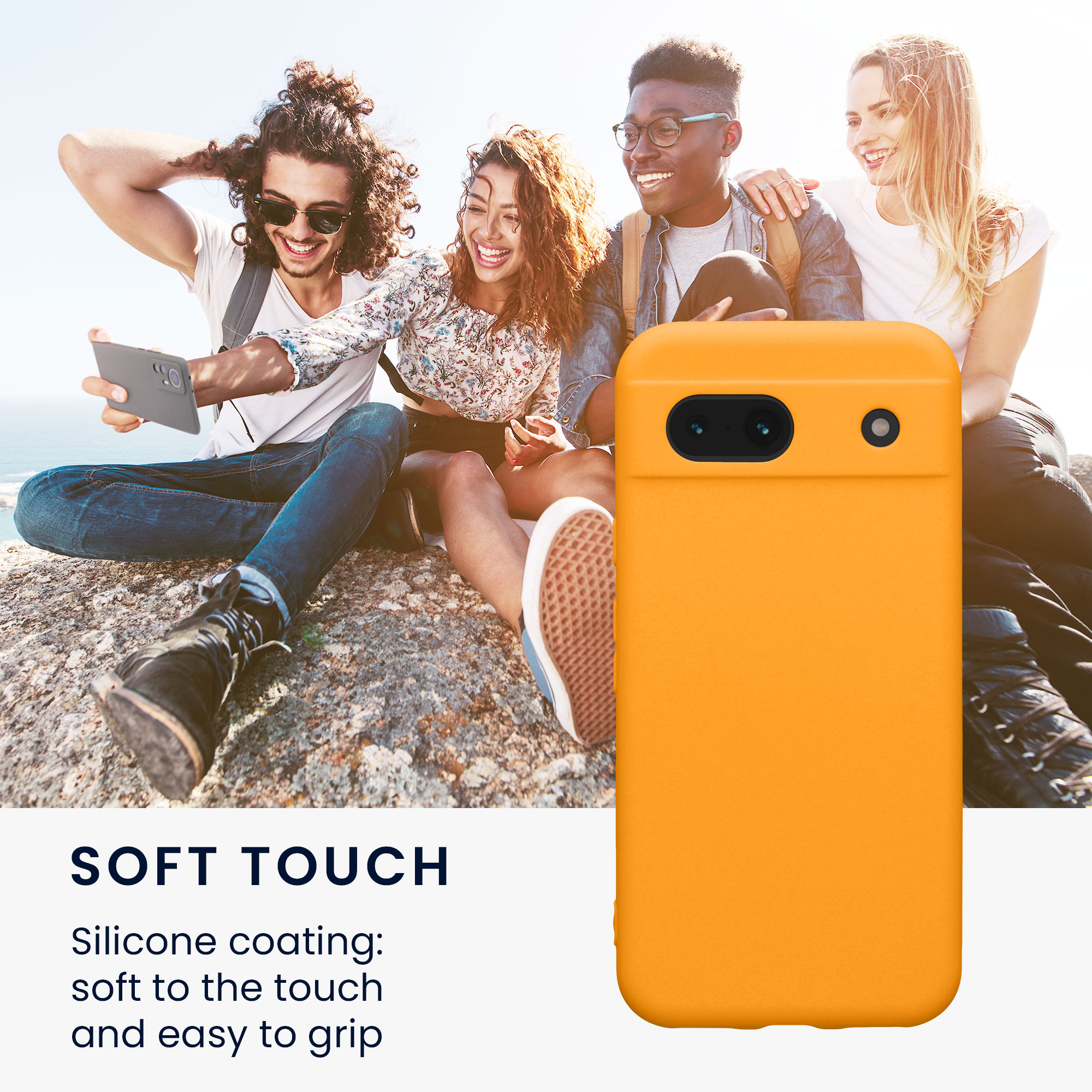 Silikonový kryt kwmobile pro Google Pixel 8a - Mango
